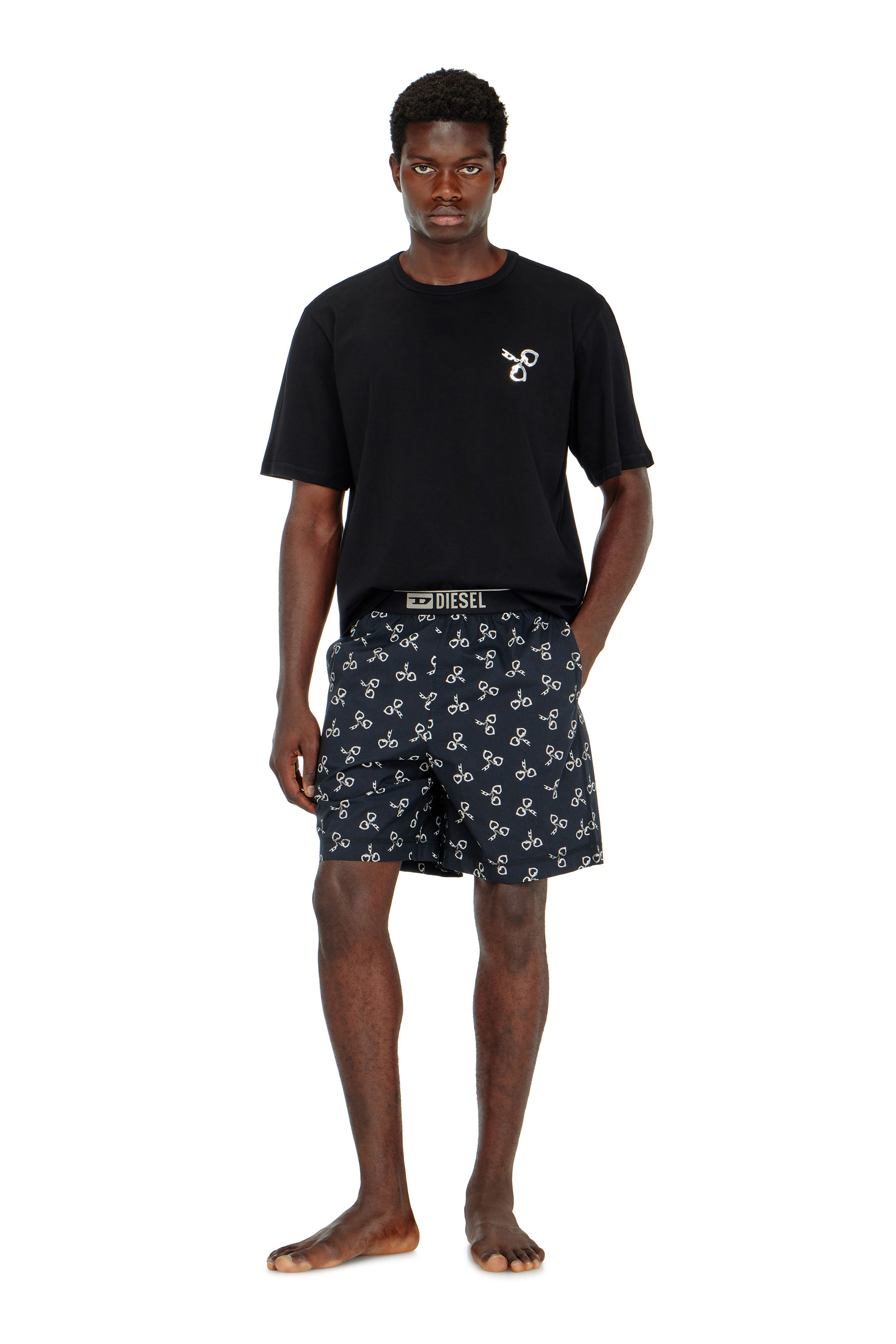 Diesel - KIT-JAMES-D-BOX, Pijama de algod&oacute;n con estampado de esposas Hombre in ToBeDefined - 1