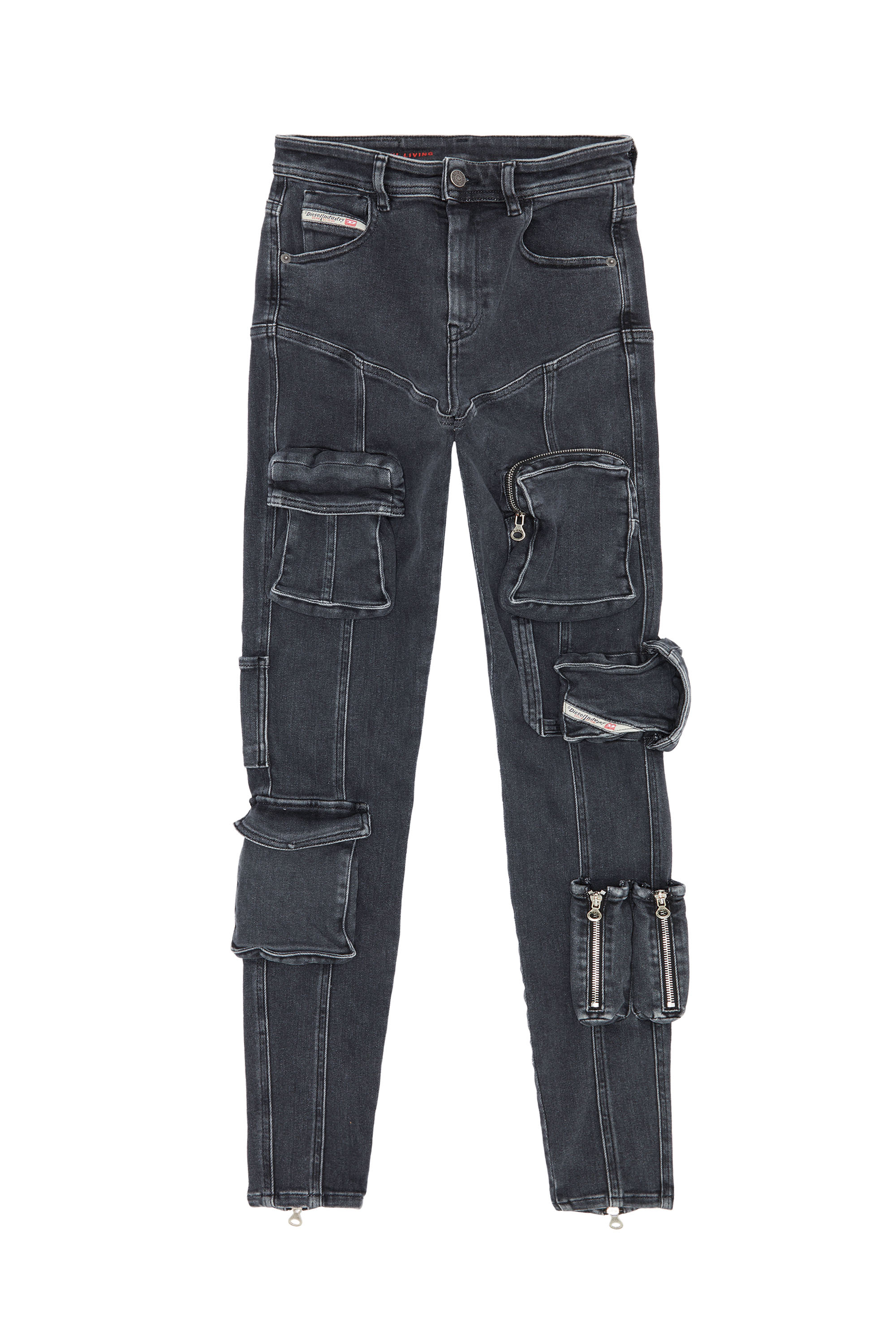 Diesel - Super skinny Jeans 1984 Slandy-High 09F27, Negro/Gris oscuro - Image 6