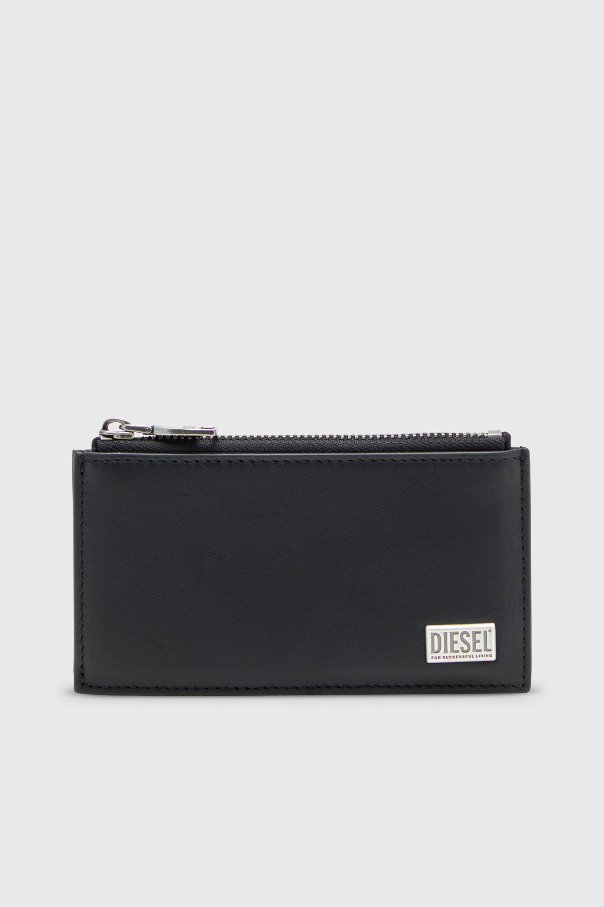 Diesel - BISCOTTO CARD HOLDER III, Tarjetero plano en piel semibrillante Hombre in Negro - 1