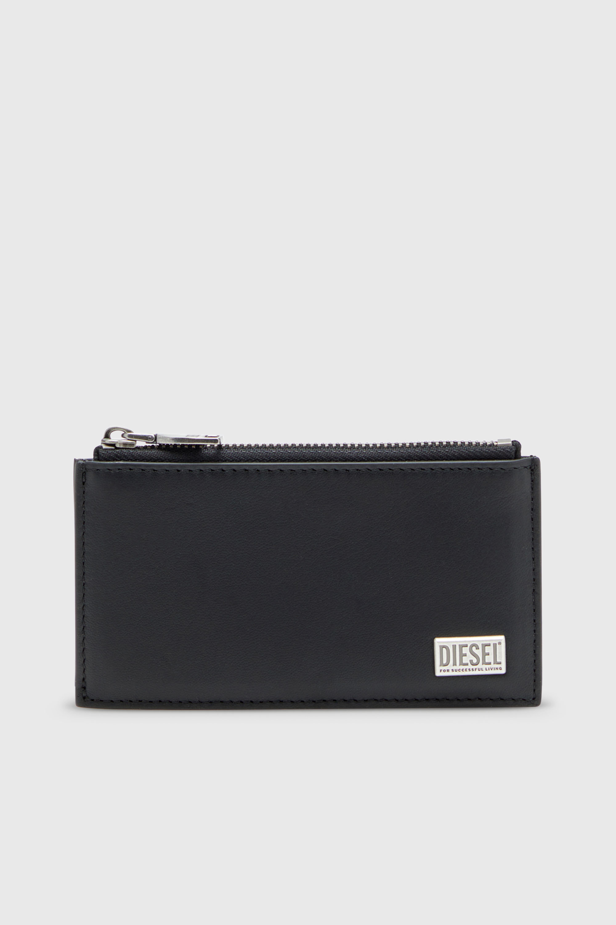 Diesel - BISCOTTO CARD HOLDER III, Tarjetero plano en piel semibrillante Hombre in Negro - 1