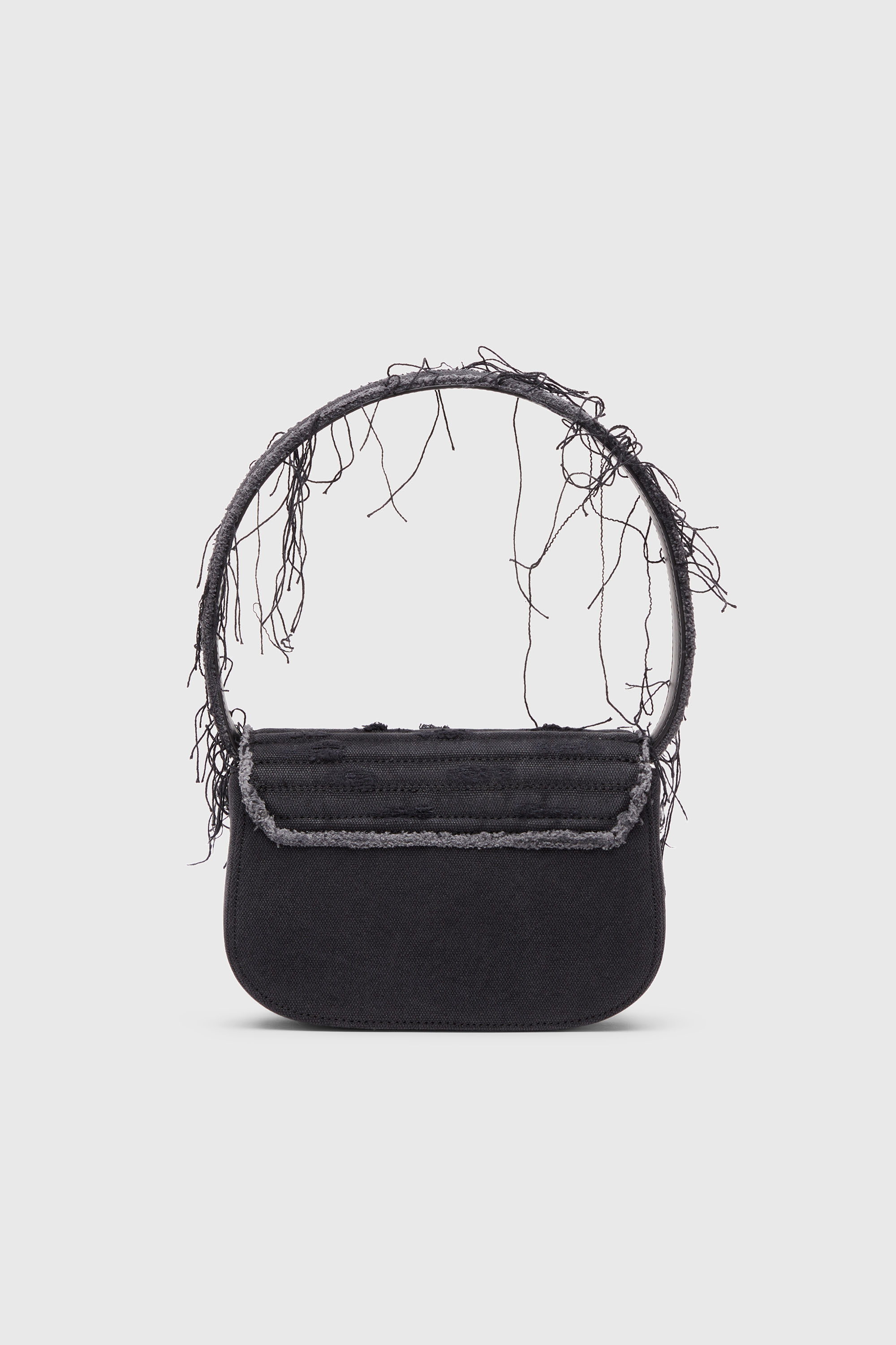 Diesel - 1DR, 1DR-Bolso de hombro ic&oacute;nico de lona y cuero Mujer in Negro - 2