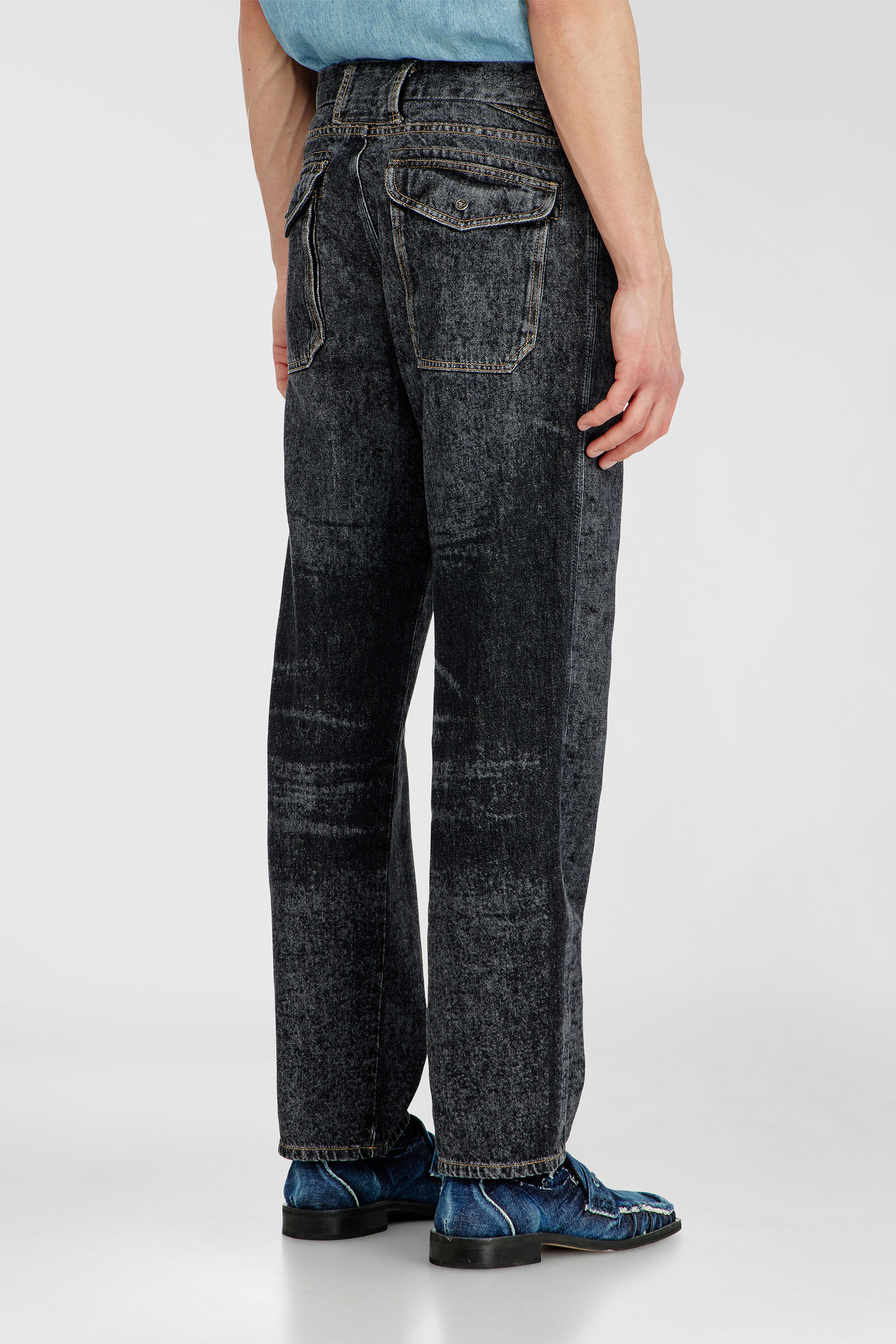 Diesel - Relaxed Jeans D-Marcus 09Q24 Hombre, Negro/Gris oscuro - 5