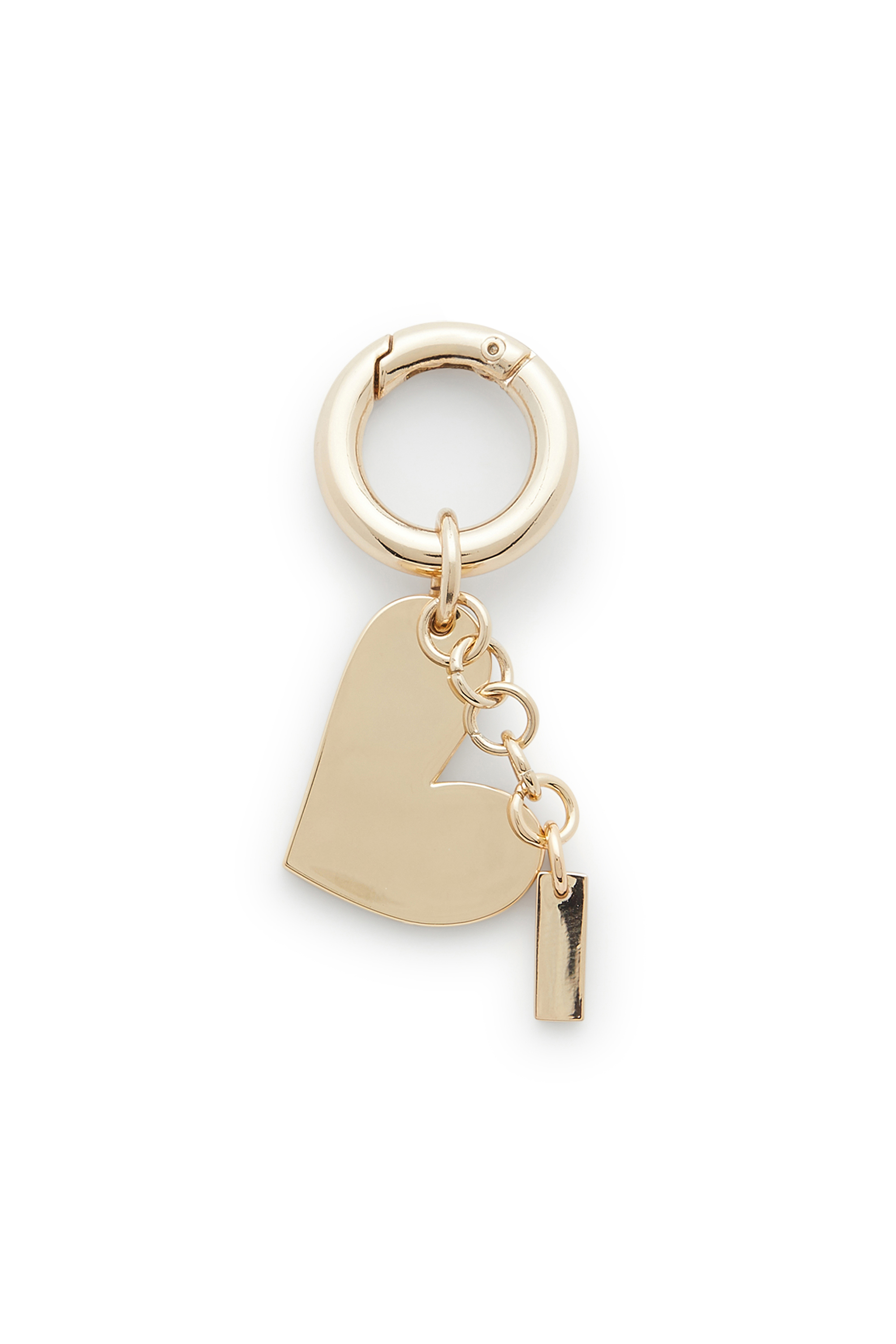 Diesel - CHARM-HEART, Colgante de coraz&oacute;n de metal con pedrer&iacute;a Mujer in Dorado - 2