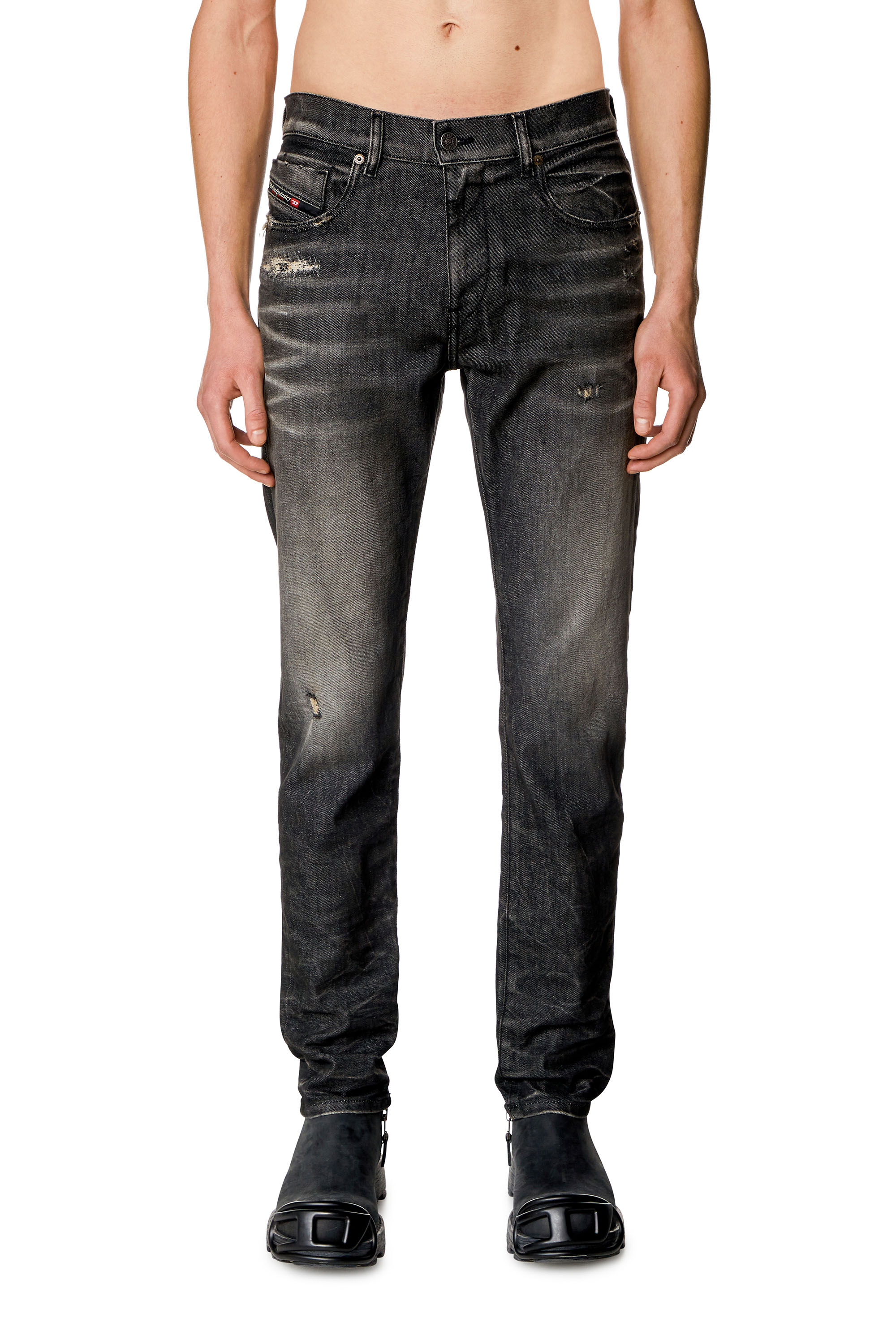 Diesel - Slim Jeans 2019 D-Strukt 09H51, Negro/Gris oscuro - Image 1