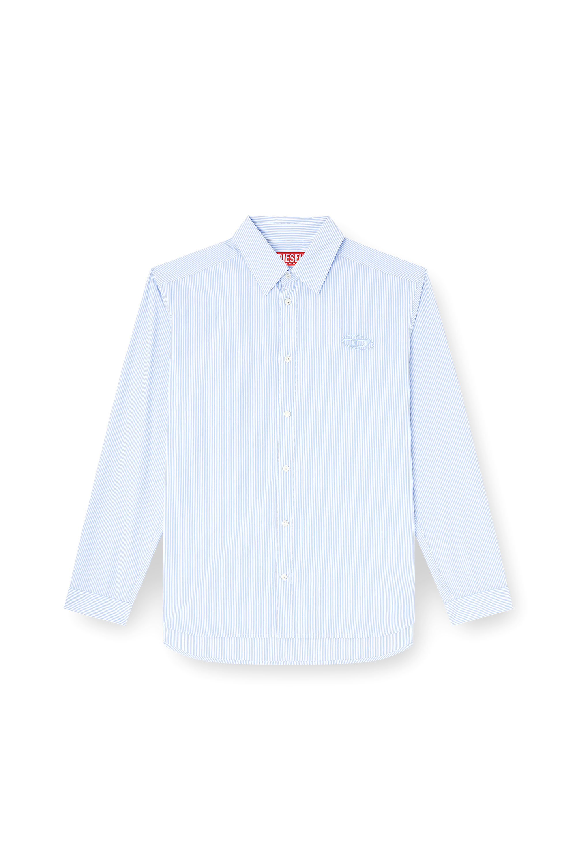 Diesel - S-SIMPLY-BKBZ, Camisa a rayas en algod&oacute;n arrugado Hombre in Multicolor - 3