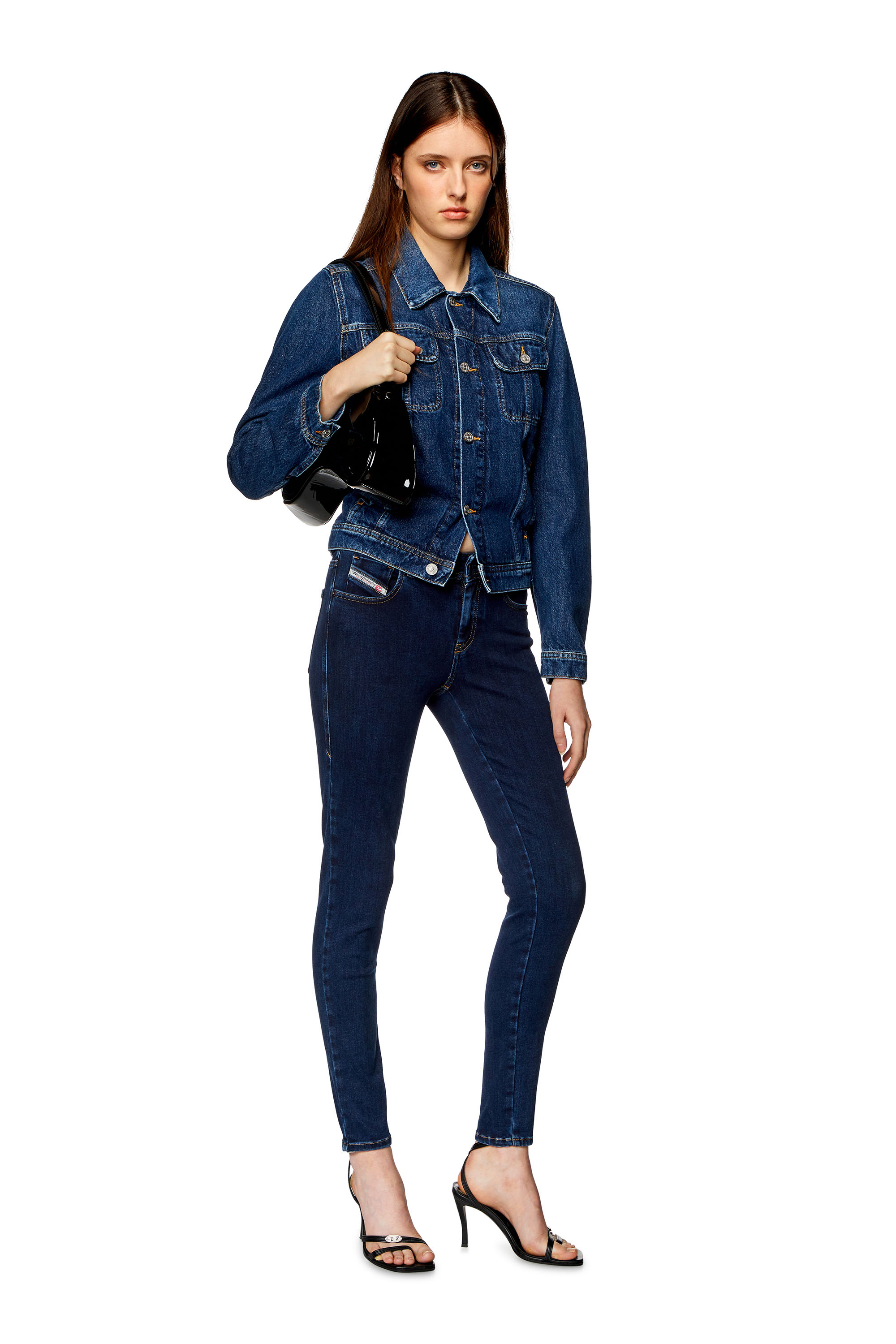 Diesel - Super skinny Jeans 2017 Slandy 09H80, Azul Oscuro - Image 1