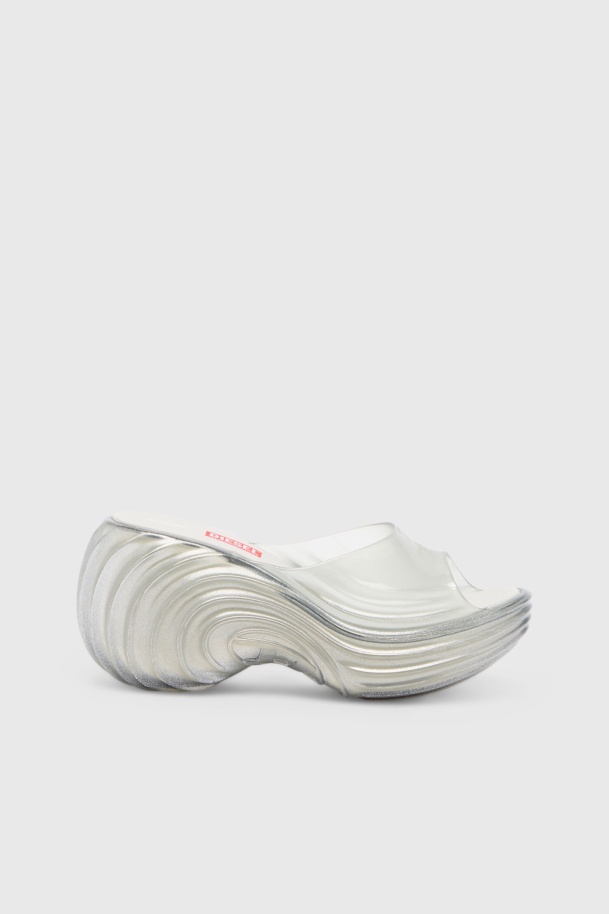 Diesel - MELISSA QUANTUM PLATFORM, Zueco de plataforma en Melflex&reg; Mujer in Plateado - 1