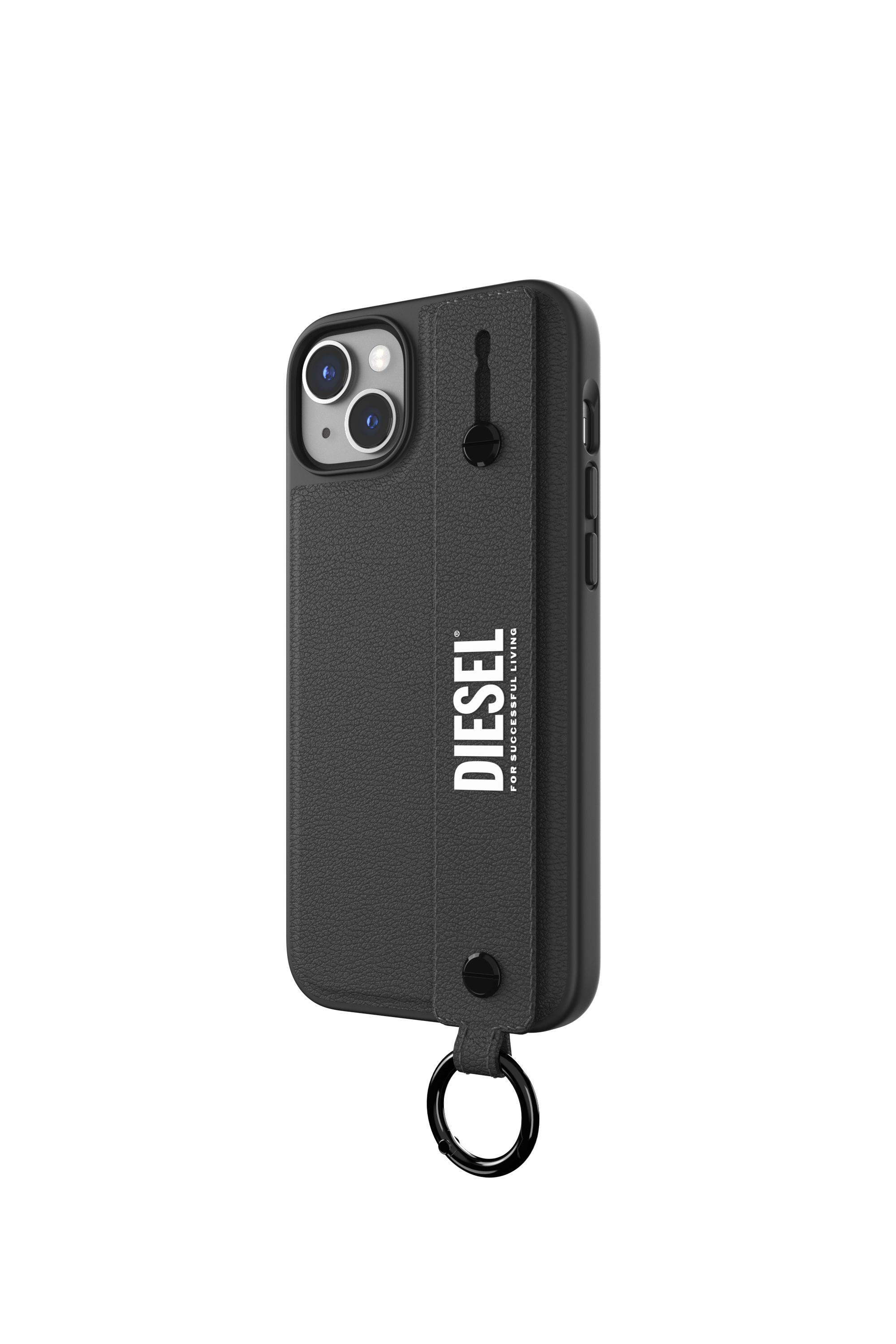 Diesel - 50285 MOULDED CASE, Funda con correa de mano por iPhone 14 Plus Unisex in Negro - 4