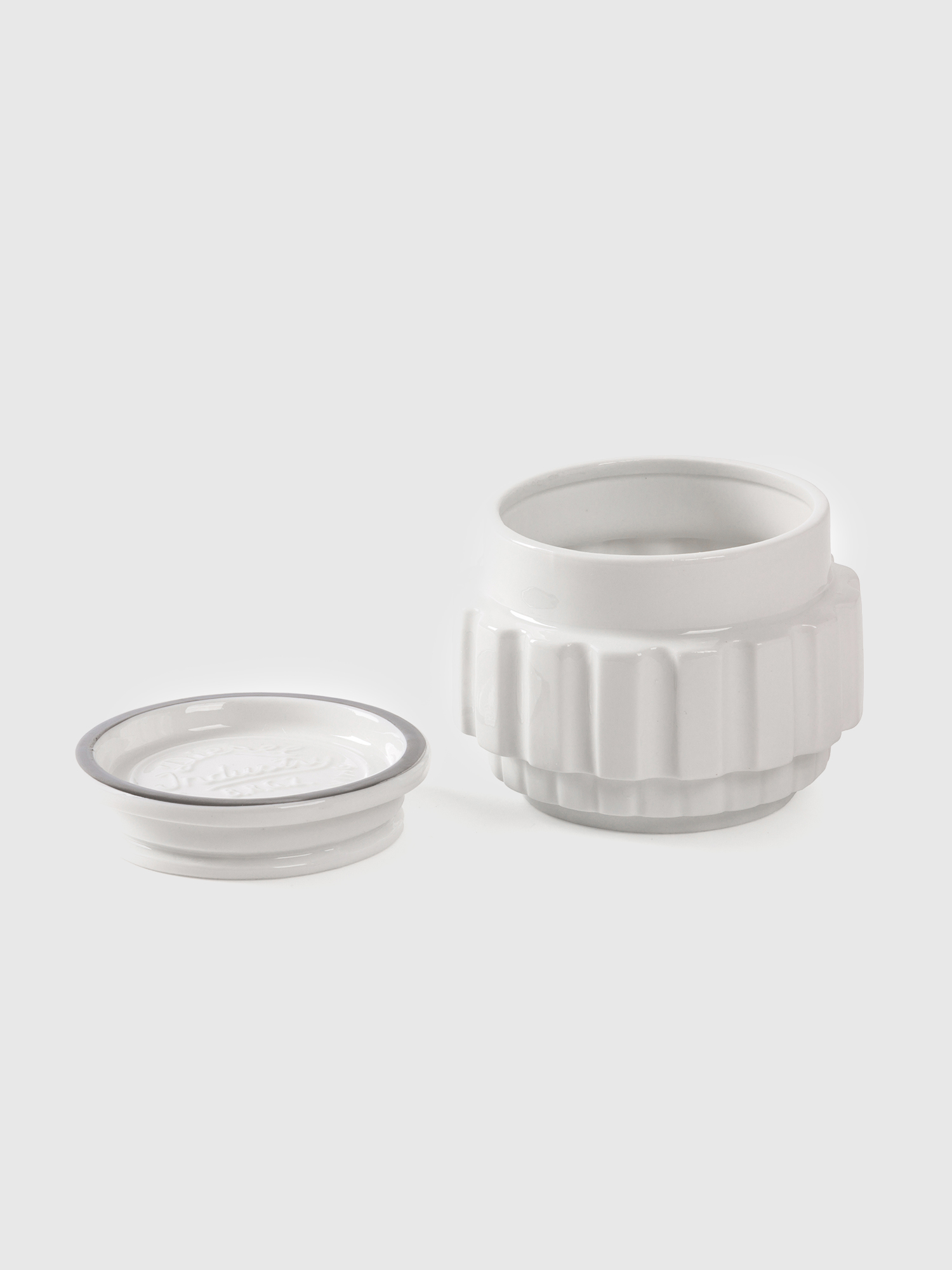 Diesel - 10904 SIL MACHINE, Unisex's Small porcelain jar in White - 1