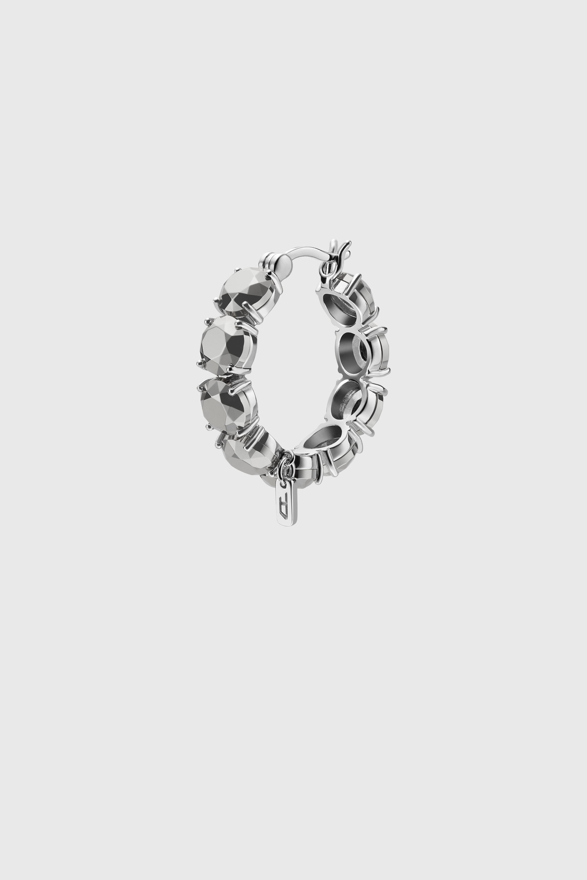 Diesel - DL1357040 STERLING SILVER JEWEL, Pendiente de aro de plata esterlina Unisex in Plateado - 1