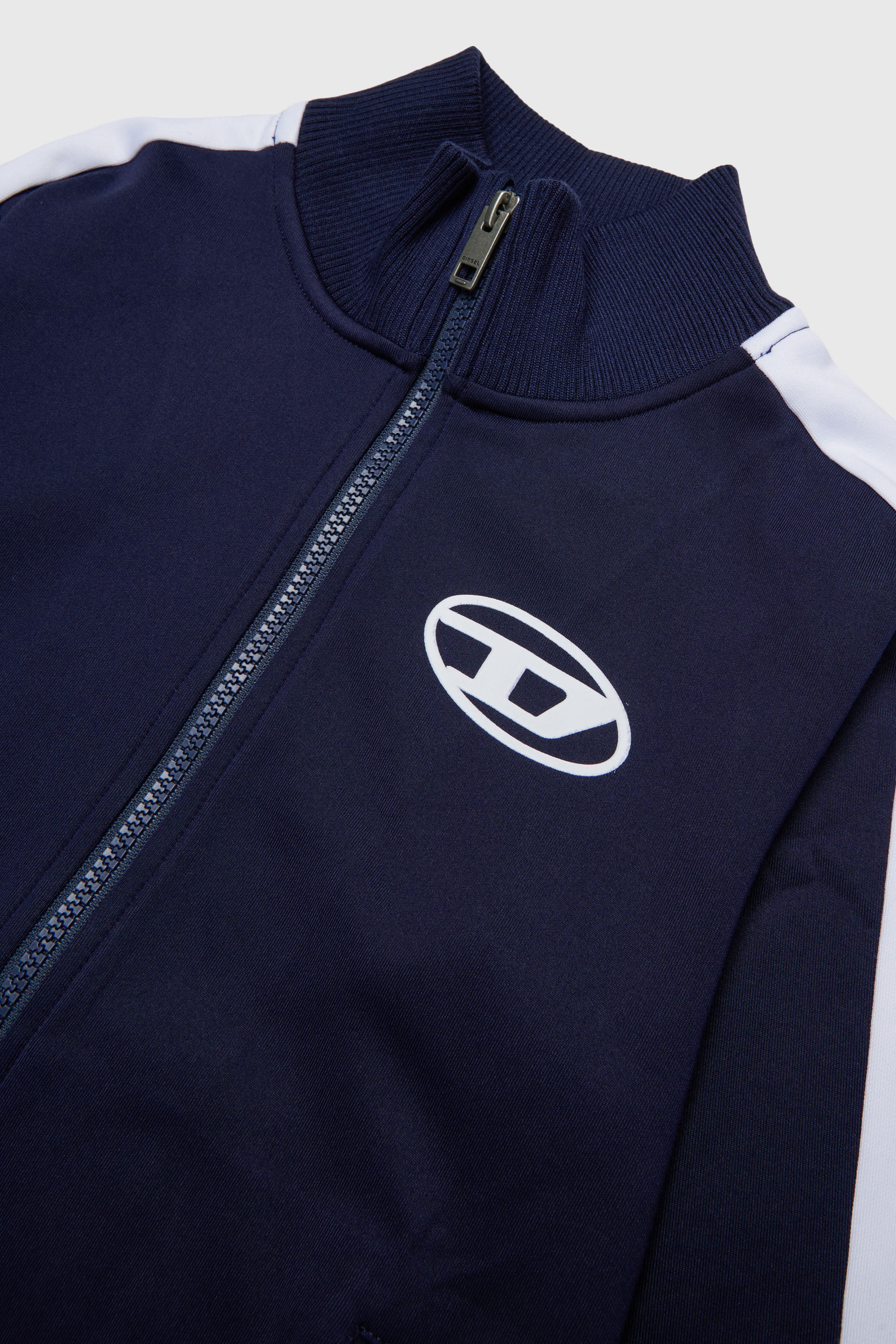 Diesel - SBOS, Track jacket con logo Oval D Hombre in Azul marino - 3