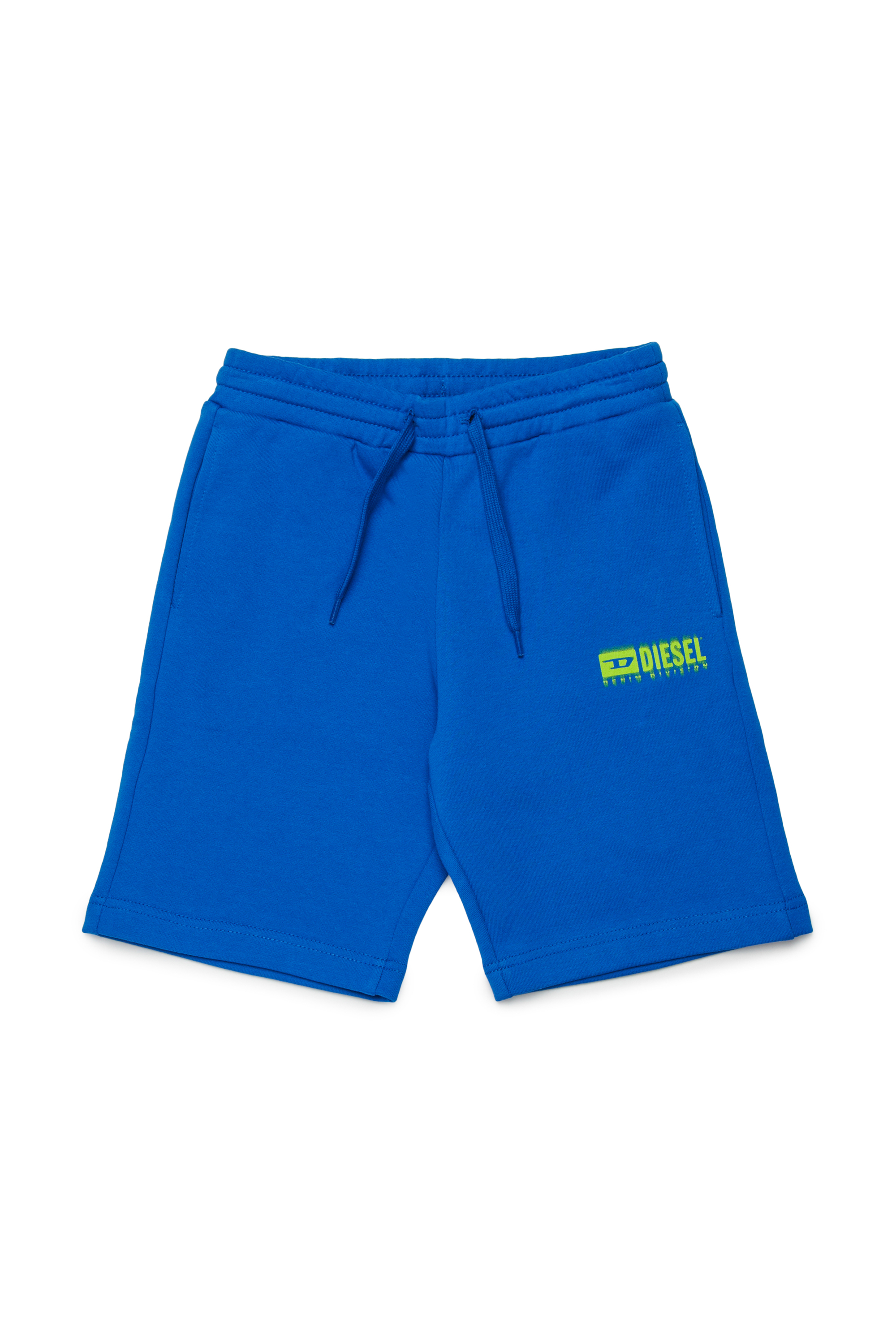 Diesel - PBASESHORT, Pantalones cortos deportivos con logotipo degradado Hombre in Azul marino - 1