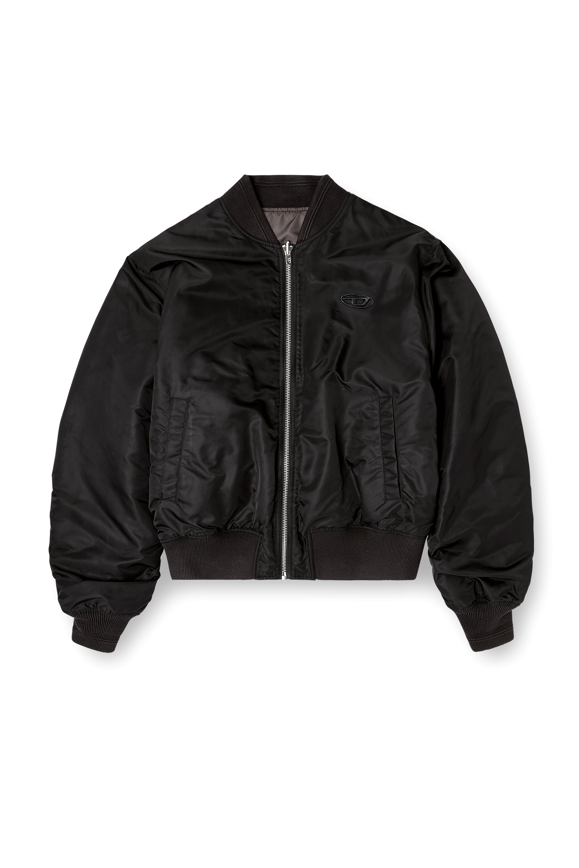 Diesel - W-TYPE-D1, Chaqueta bomber acolchada con bordado Oval D Hombre in Negro - 4