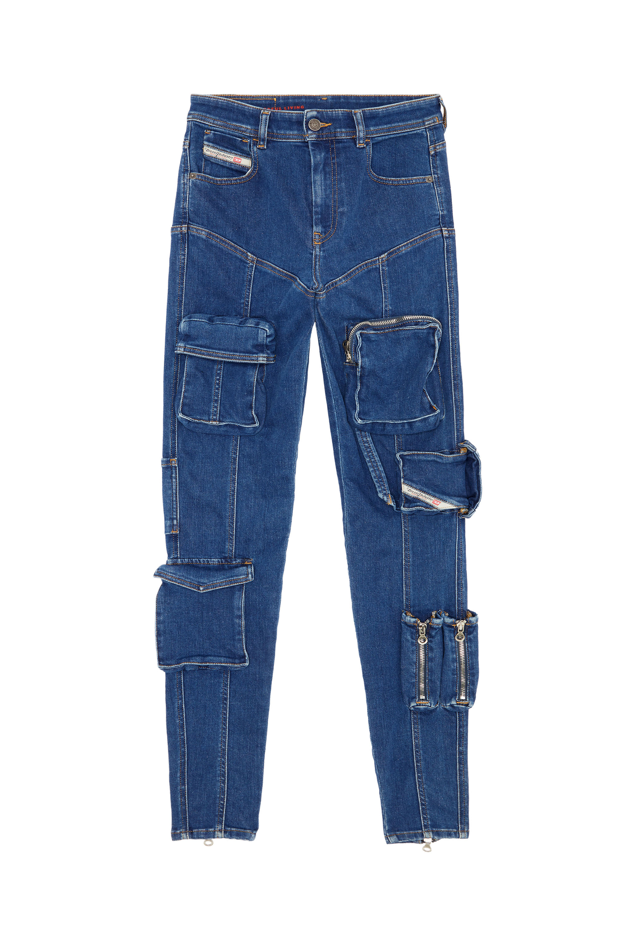 Diesel - Super skinny Jeans 1984 Slandy-High 09F28, Azul Oscuro - Image 3
