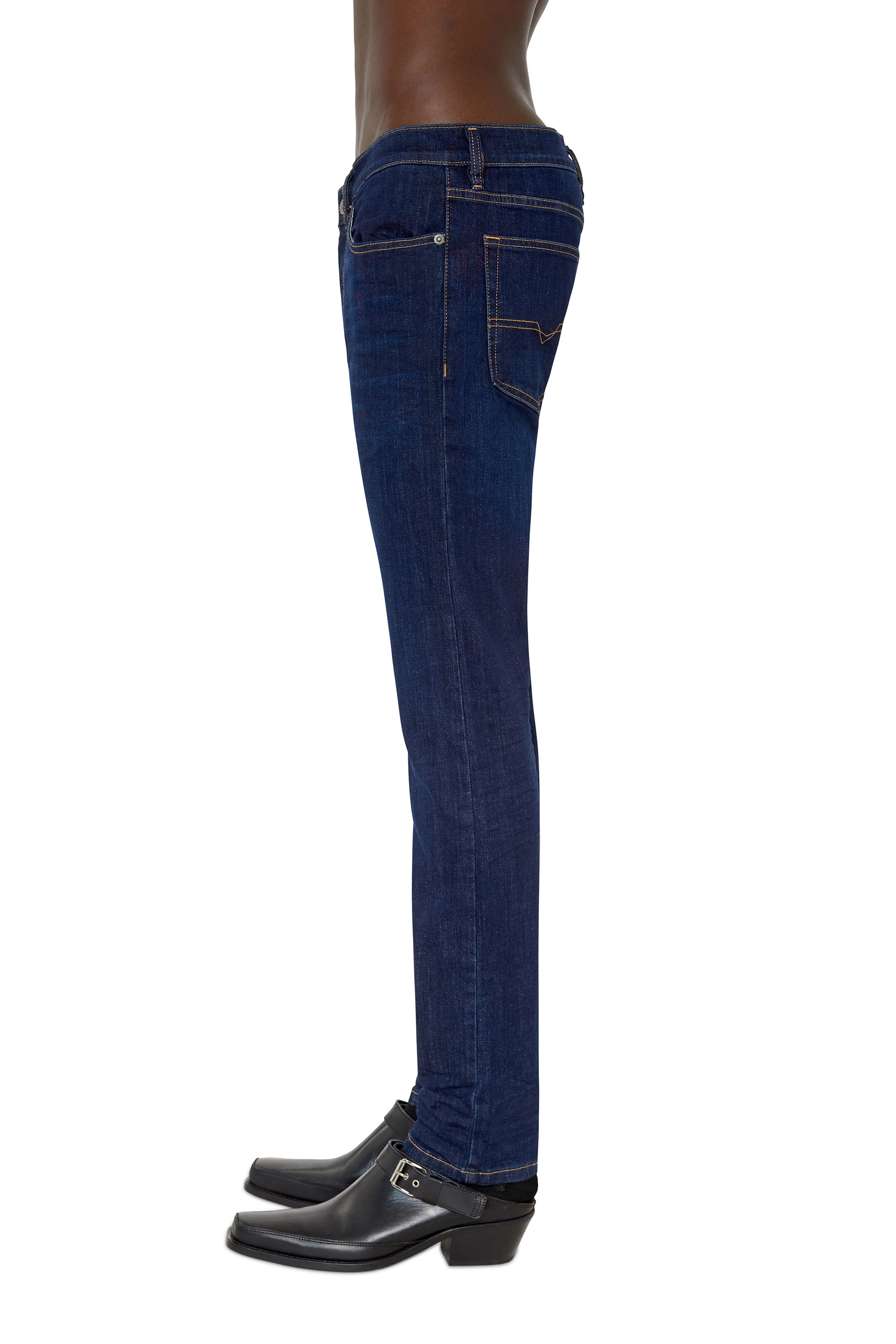 Diesel - D-Luster 0IHAQ Slim Jeans, Azul Oscuro - Image 4