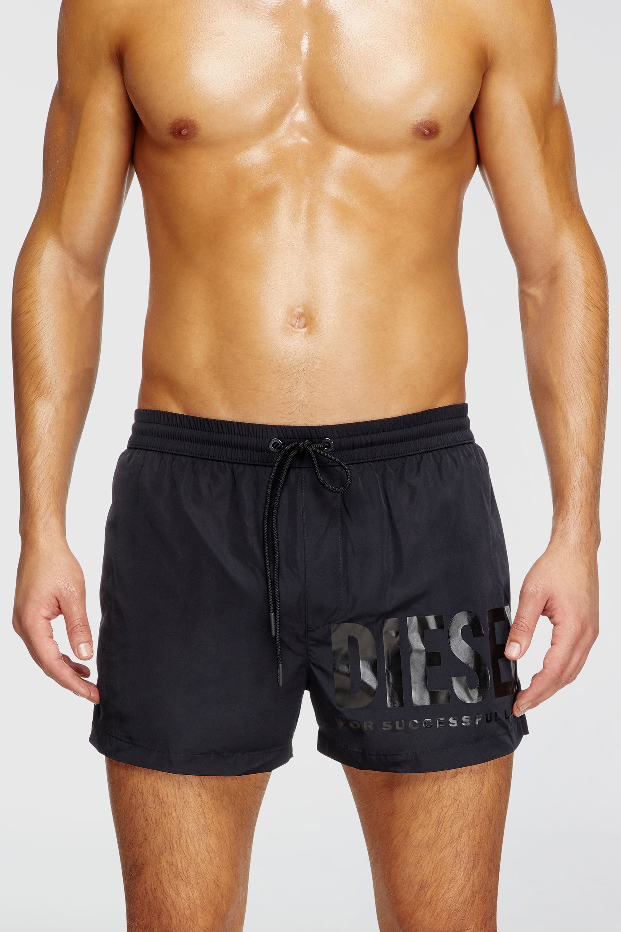 Diesel - MARIO-34-D-CORE, Ba&ntilde;ador corto con estampado de logotipo Hombre in Negro - 1