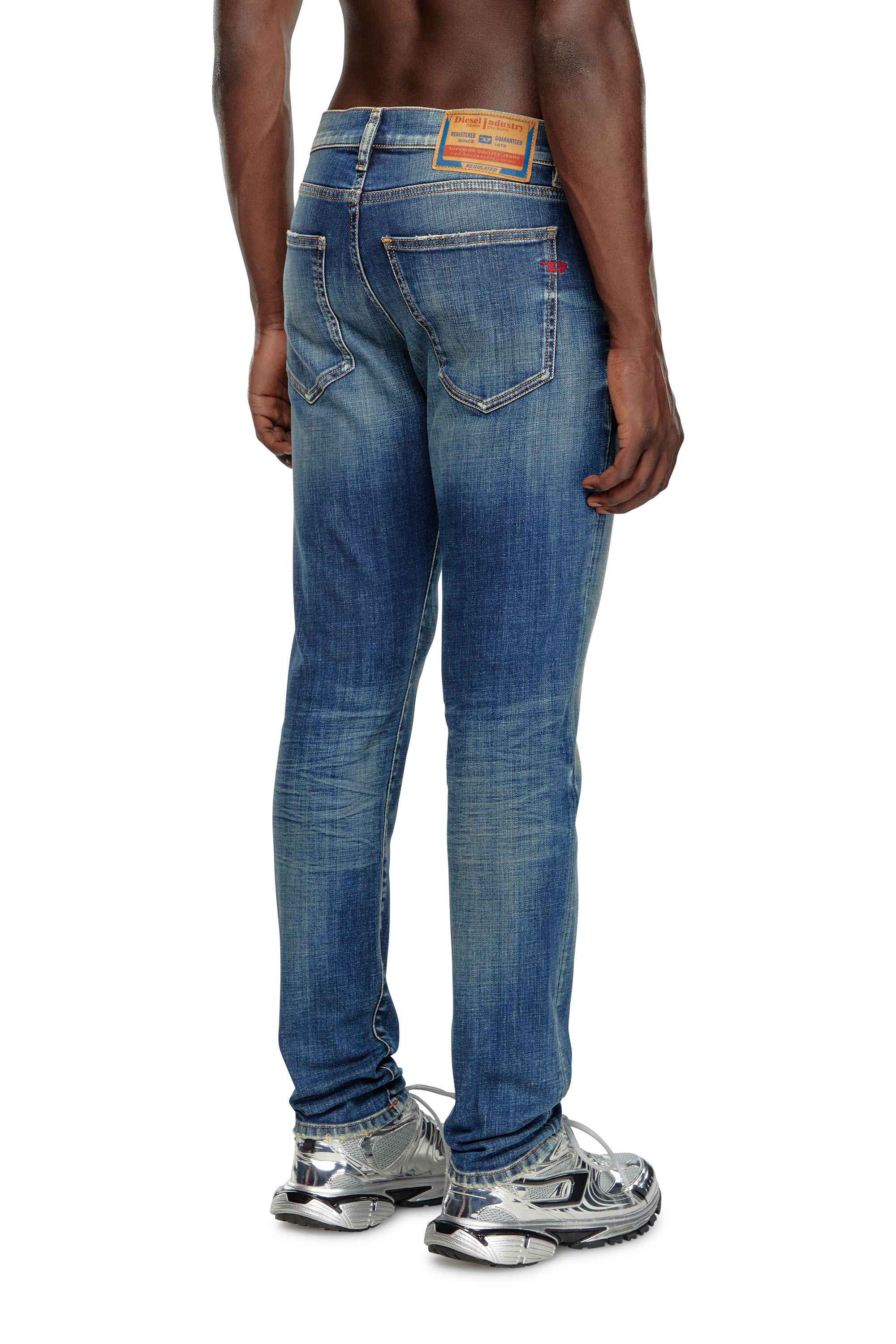 Diesel - Slim Jeans 2019 D-Strukt 09J50, Hombre Slim Jeans - 2019 D-Strukt in Azul marino - Image 4