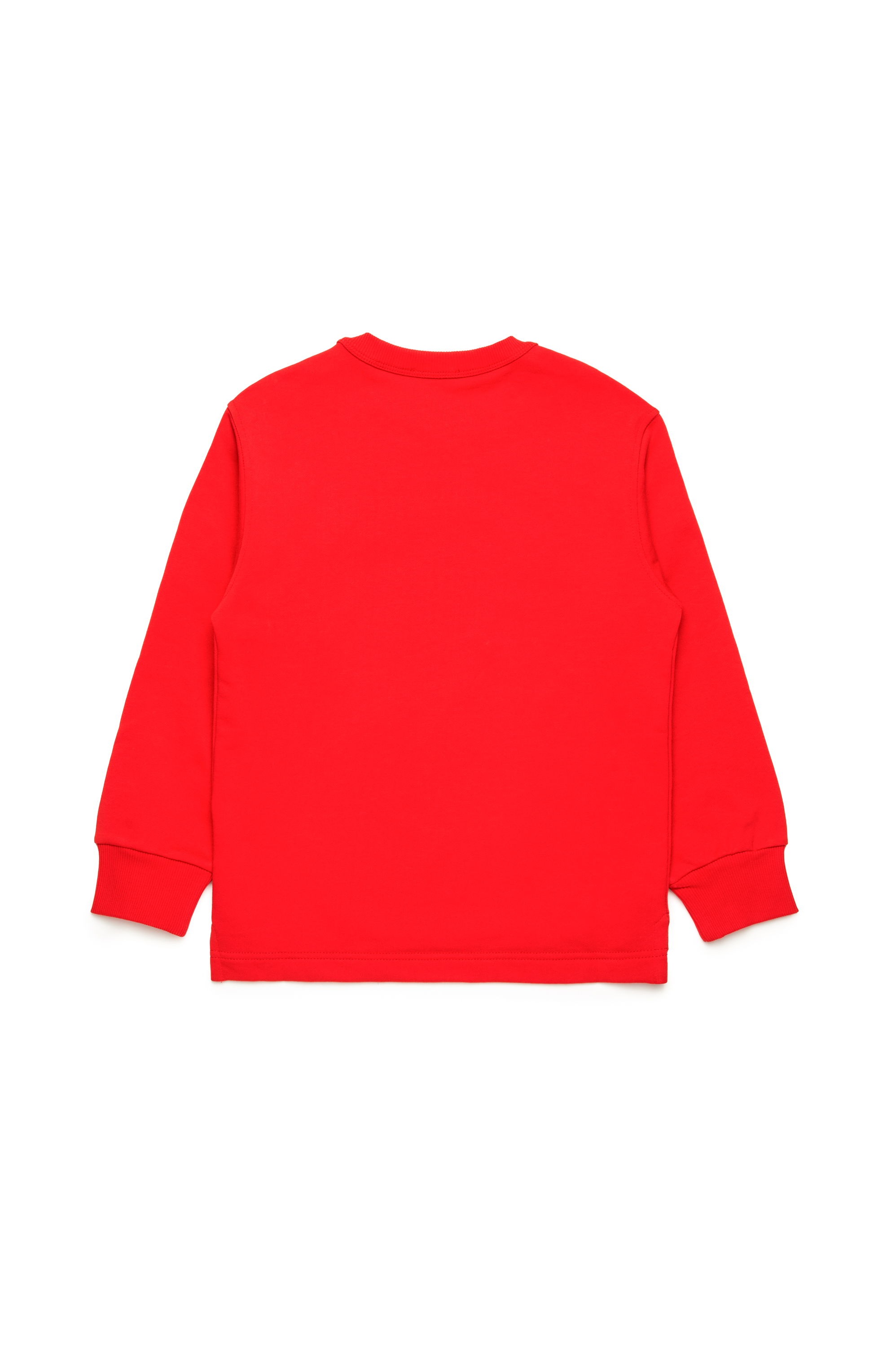 Diesel - SMACSISOD OVER, Sudadera con logotipo Oval D de aspecto metálico Hombre in Rojo - 2