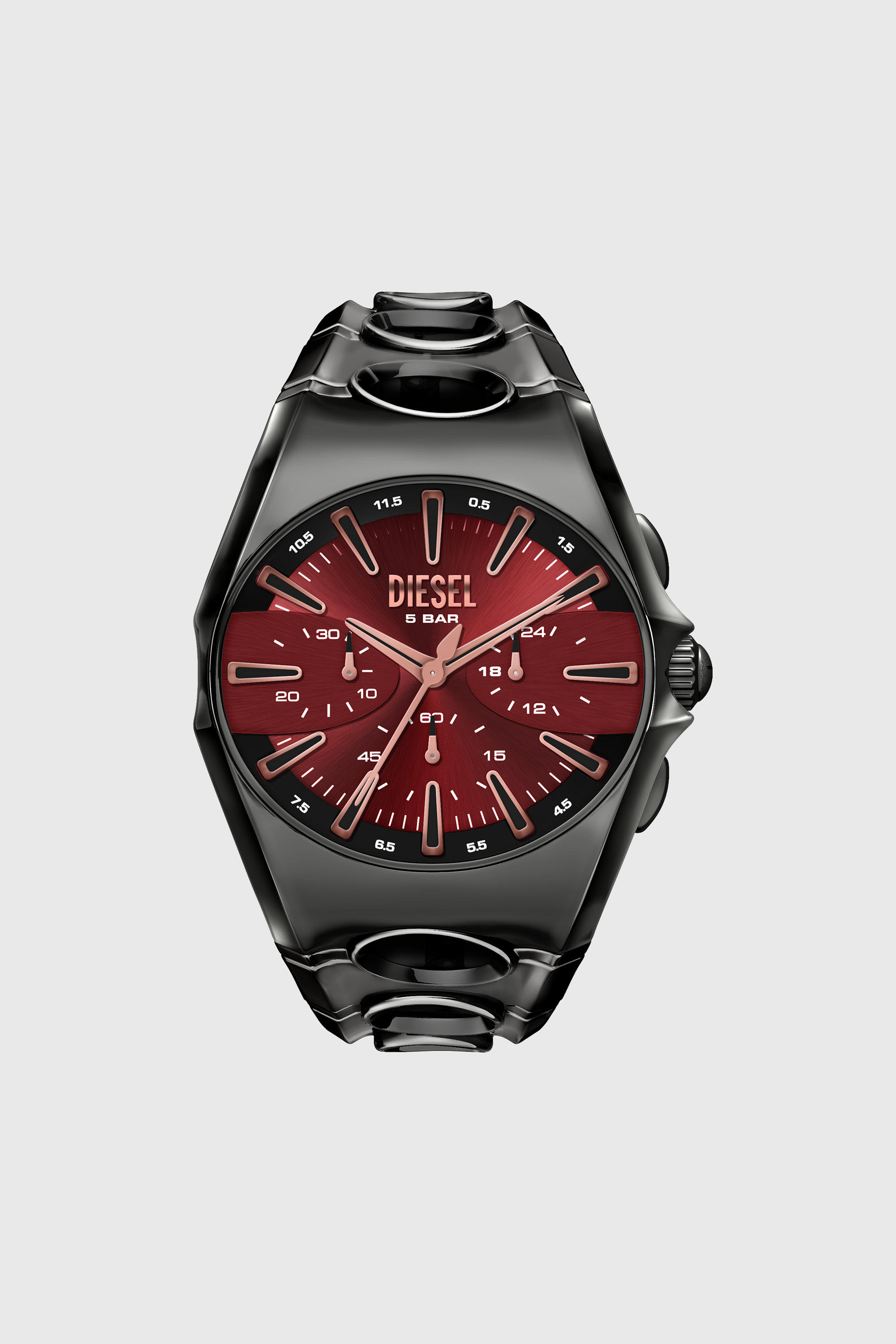 Diesel - DZ4726 WATCH, Reloj D-Curve de acero inoxidable color gunmetal Hombre in Negro - 1
