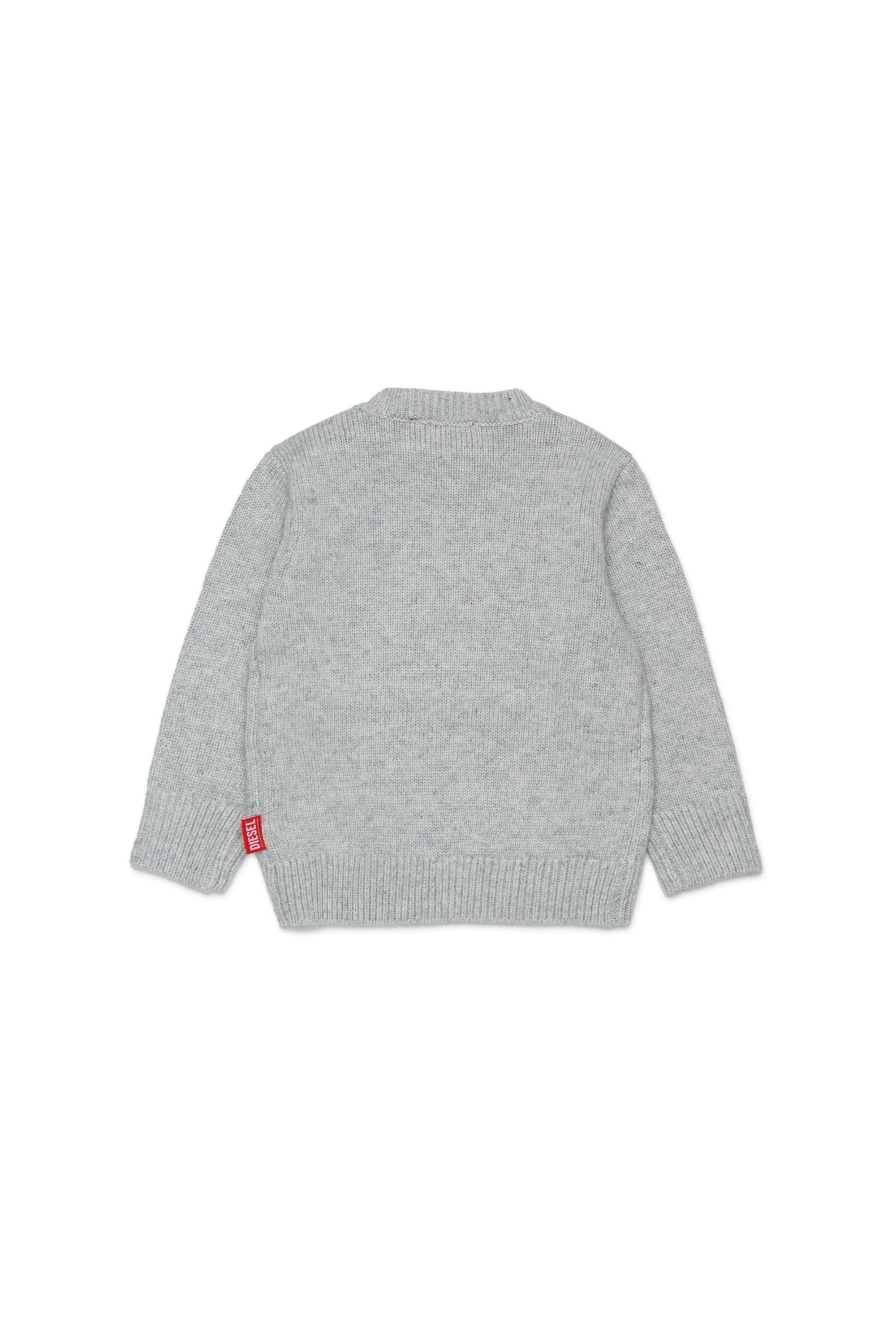 Diesel - KOMYB, Jersey enriquecido con cachemir y gran Oval D Hombre in Gris - 2