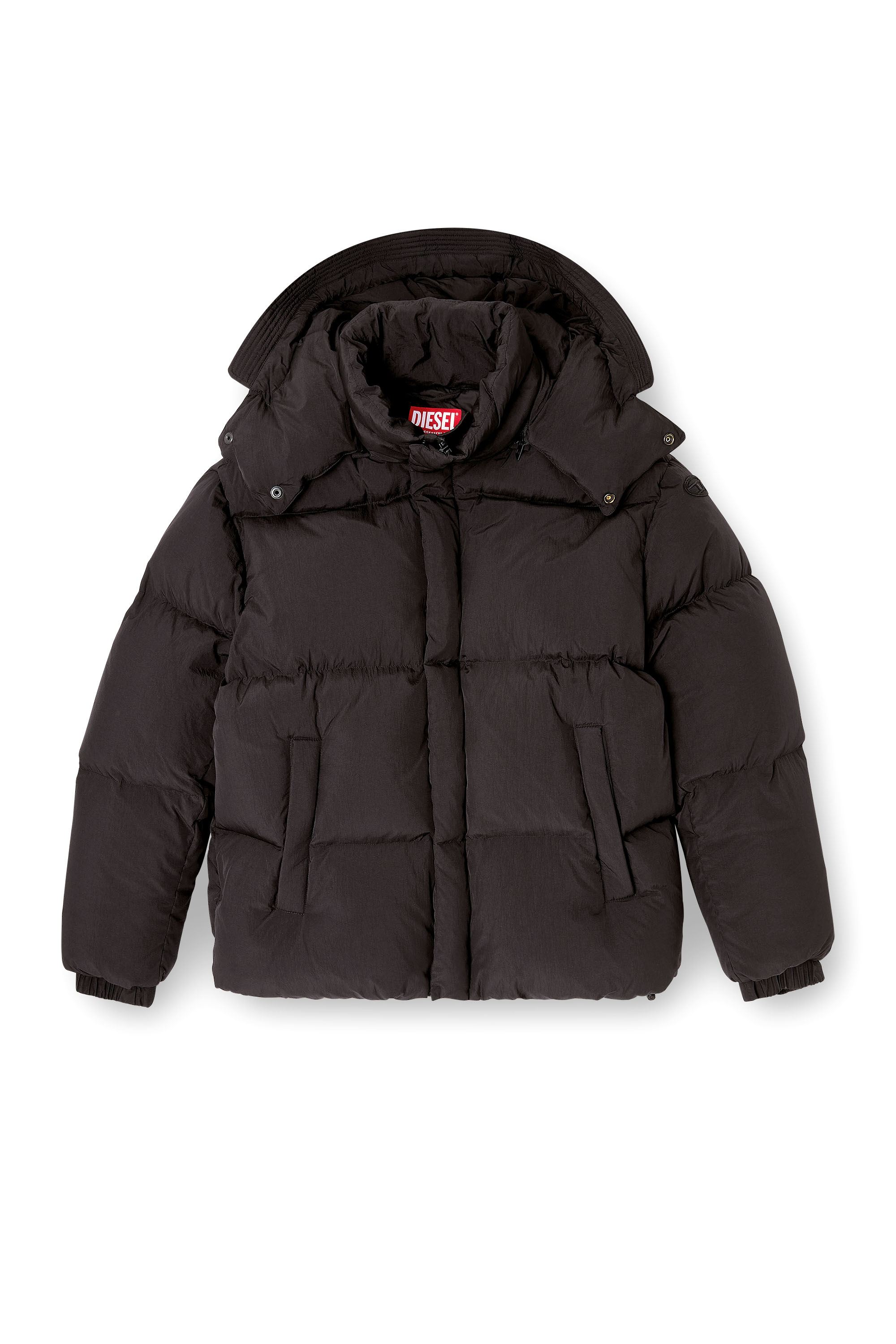 Diesel - W-ROLFYS-WRD, Chaqueta acolchada de plumas en Taslan ViralOff&reg; Hombre in Gris - 2