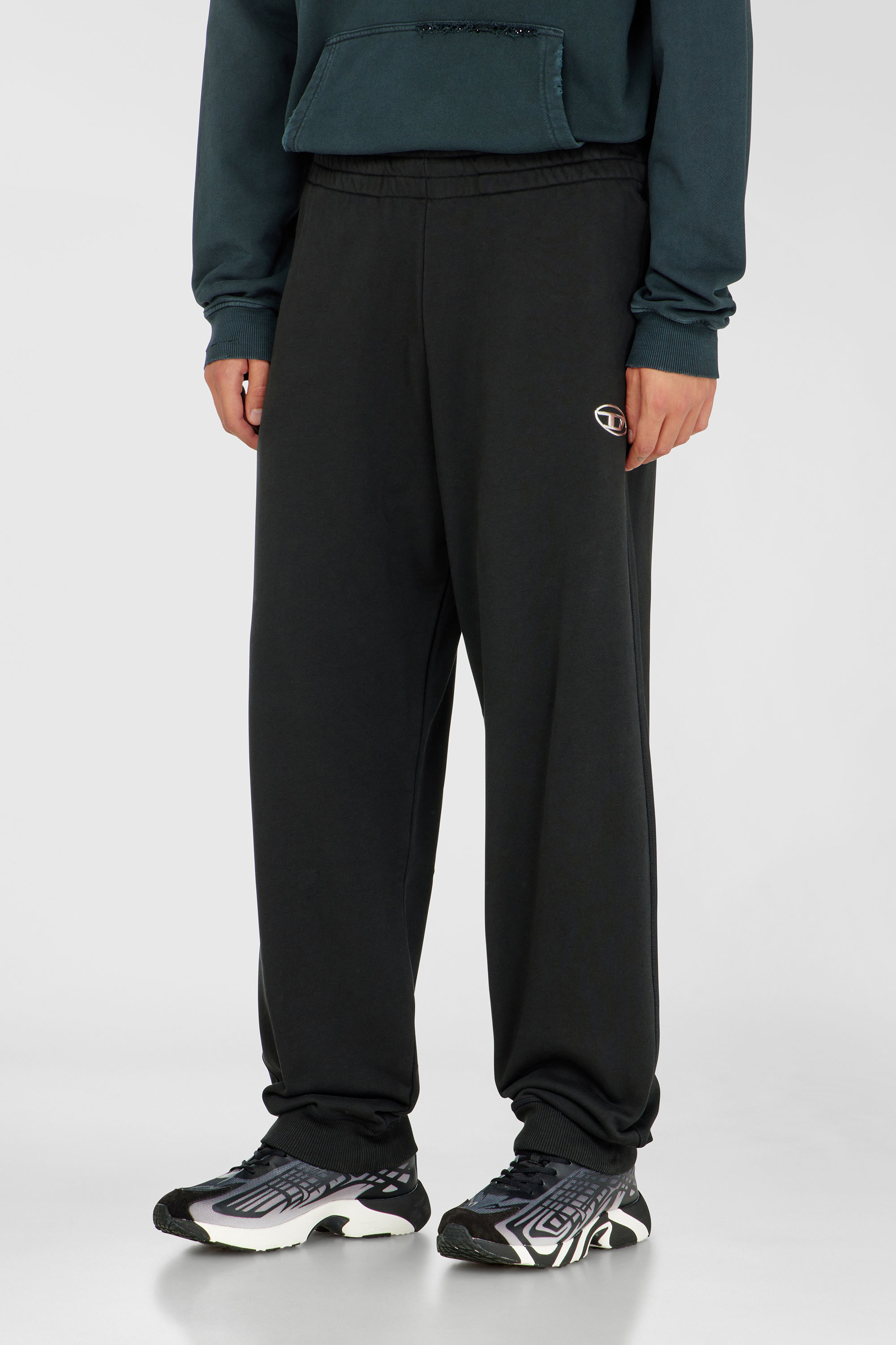 Diesel - P-MARKY-IOD, Pantalones de algod&oacute;n con Oval D met&aacute;lico Hombre in Negro - 1