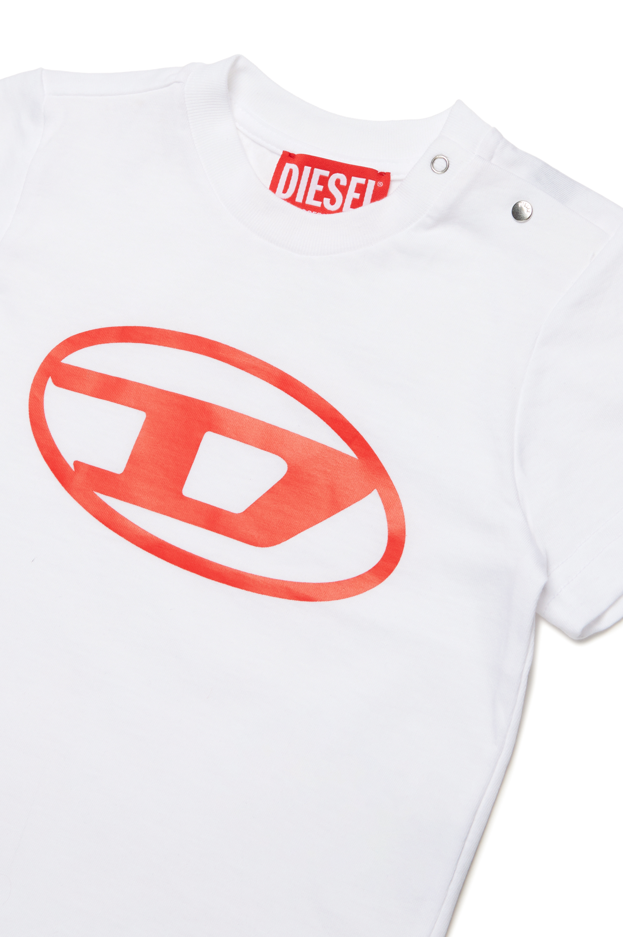 Diesel - TCERB, Unisex Camiseta con logotipo Oval D in Blanco - Image 3