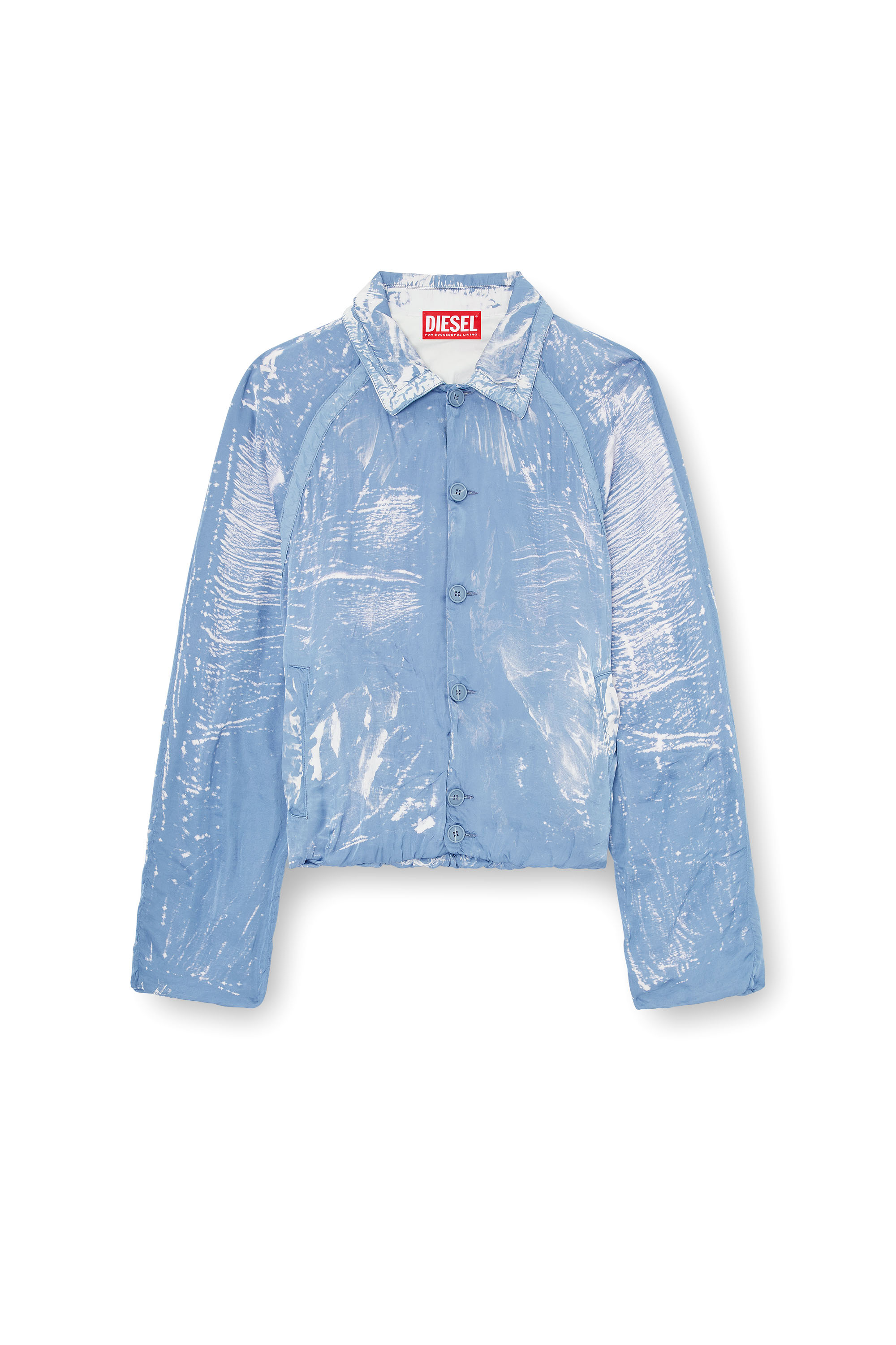 Diesel - J-ORION-PLAIN, Chaqueta de cuello de camisa con efecto de rayos X Hombre in Azul marino - 3
