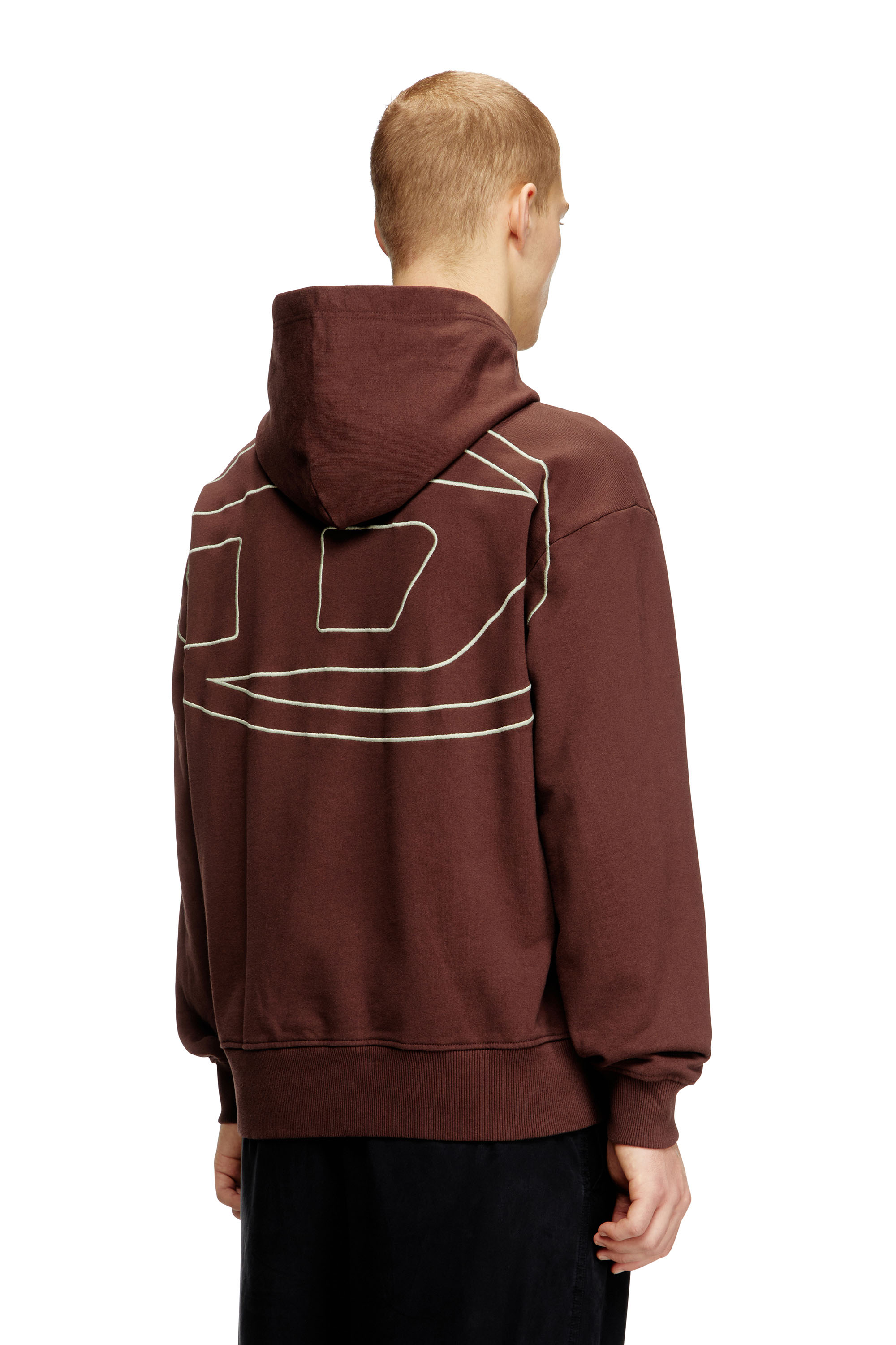 Diesel - S-MACS-HOOD-MEGOVAL-D, Sudadera con capucha con bordado del logotipo Hombre in ToBeDefined - 3