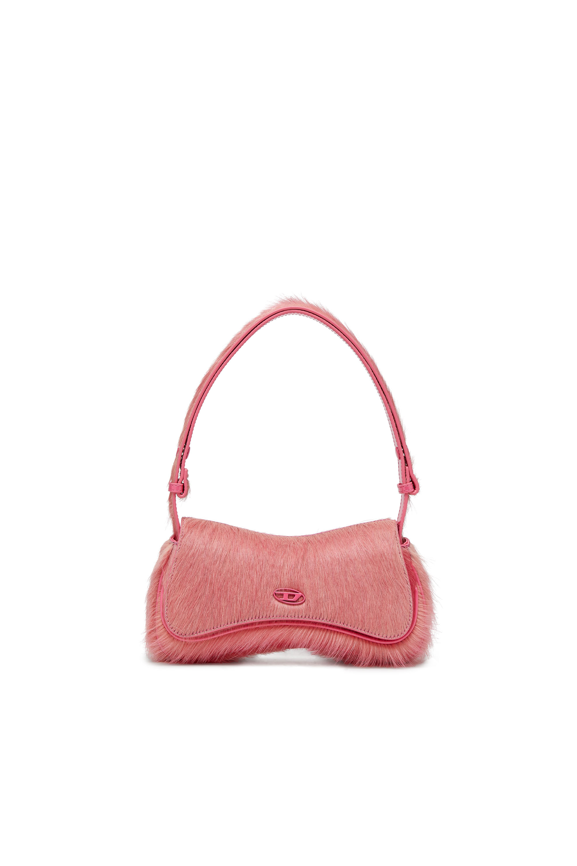 Diesel - PLAY CLUTCH, Bolso tipo clutch de cuero peludo coloreado Mujer in Rosa - 1