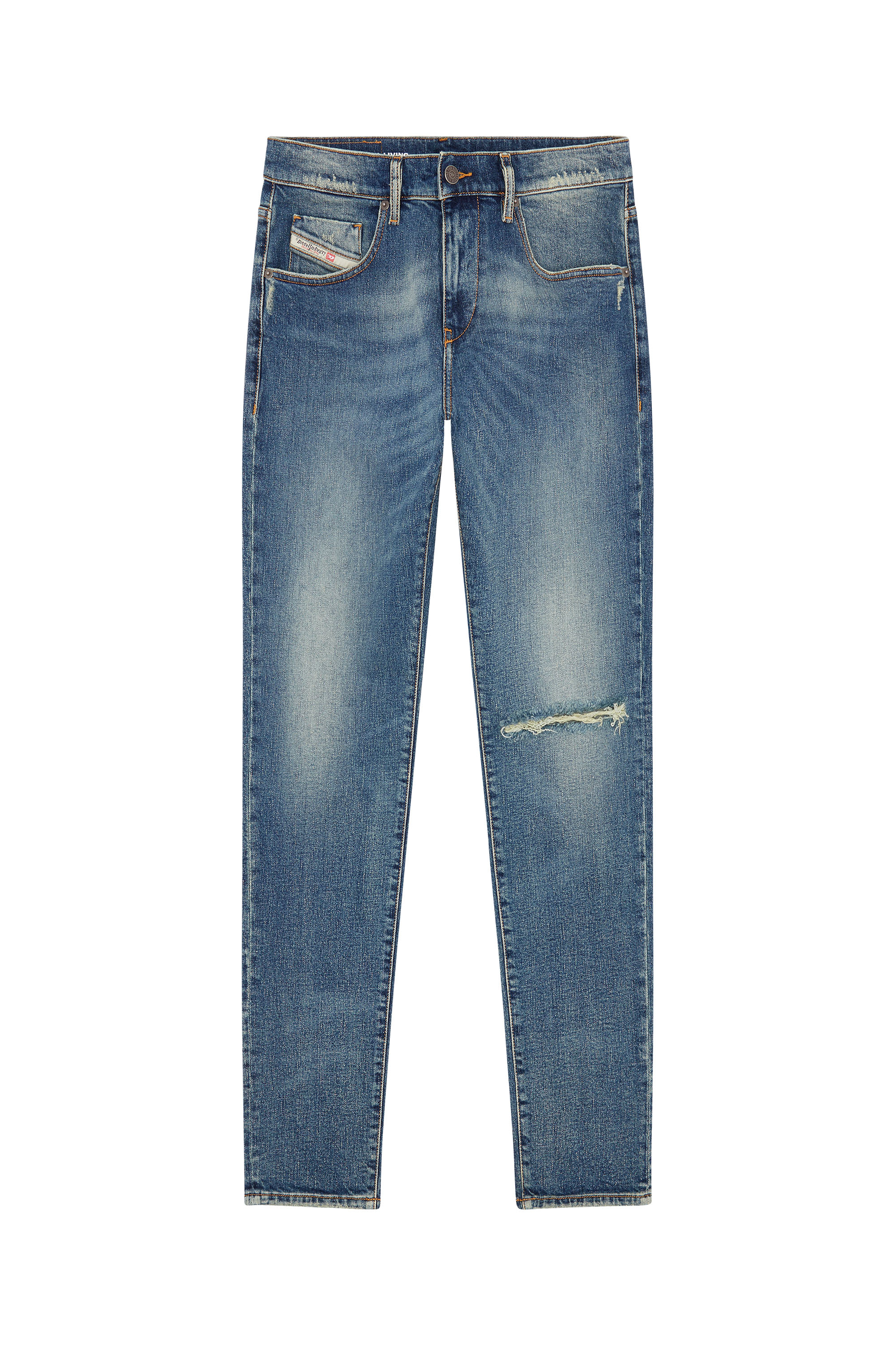 Diesel - 2019 D-Strukt 007M5 Slim Jeans, Azul medio - Image 5