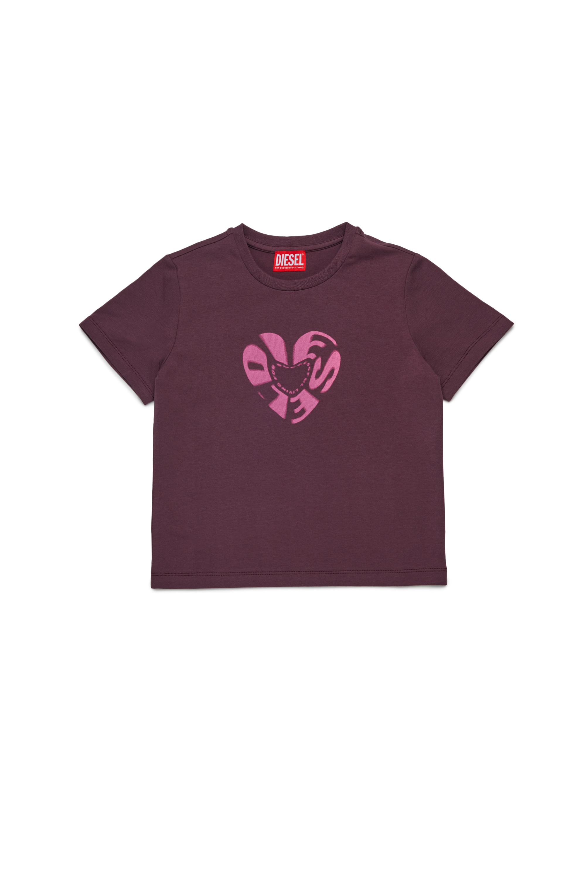 Diesel - TIPRID, Camiseta de algodón con estampado gráfico Mujer in Morado - 1