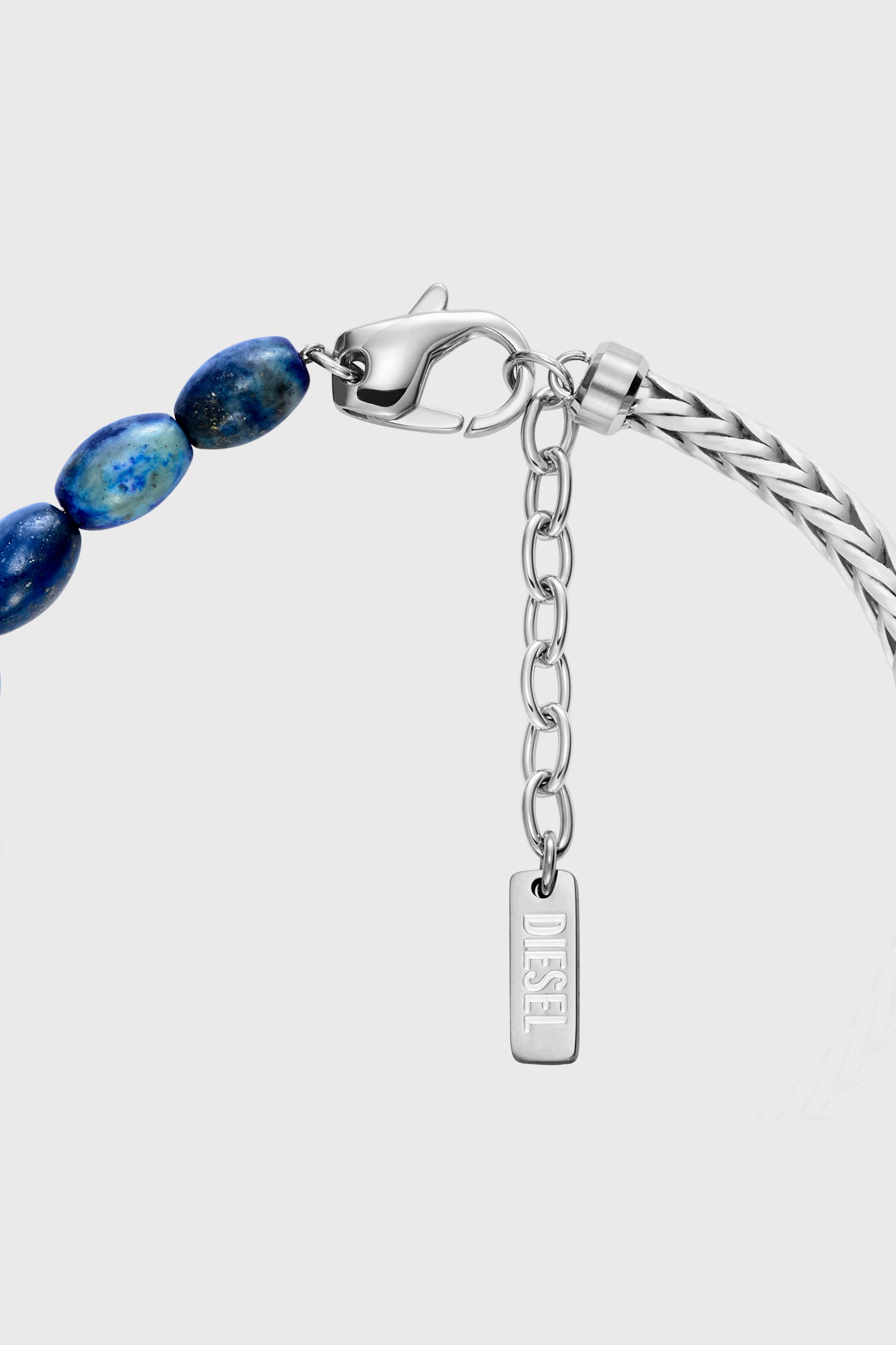 Diesel - DX1713040, Unisex's Lapis Beaded Bracelet in Silver/Blue - 2