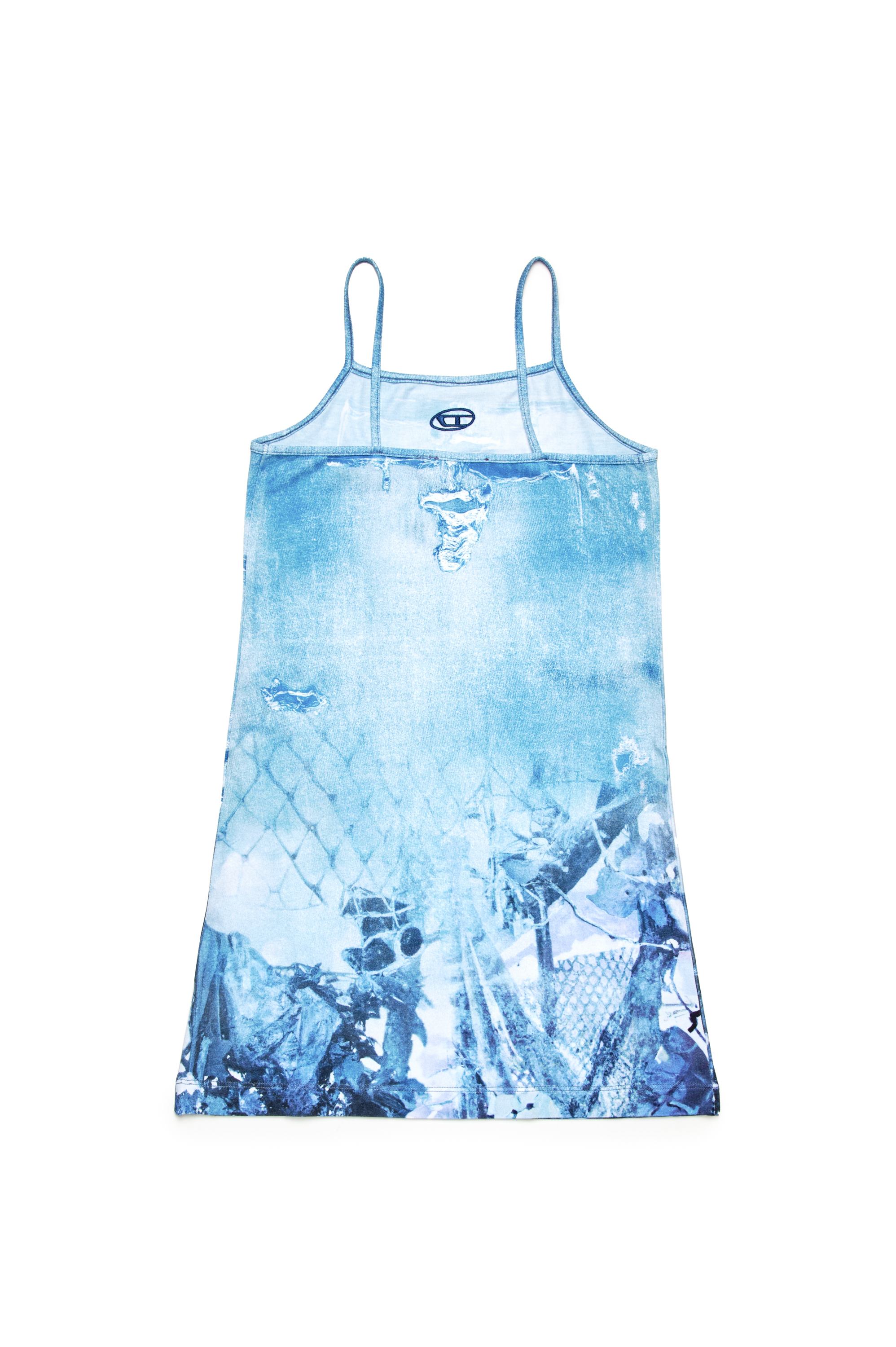 Diesel - DHOPPYN, Vestido corto con estampado Camouflower Mujer in Azul marino - 2