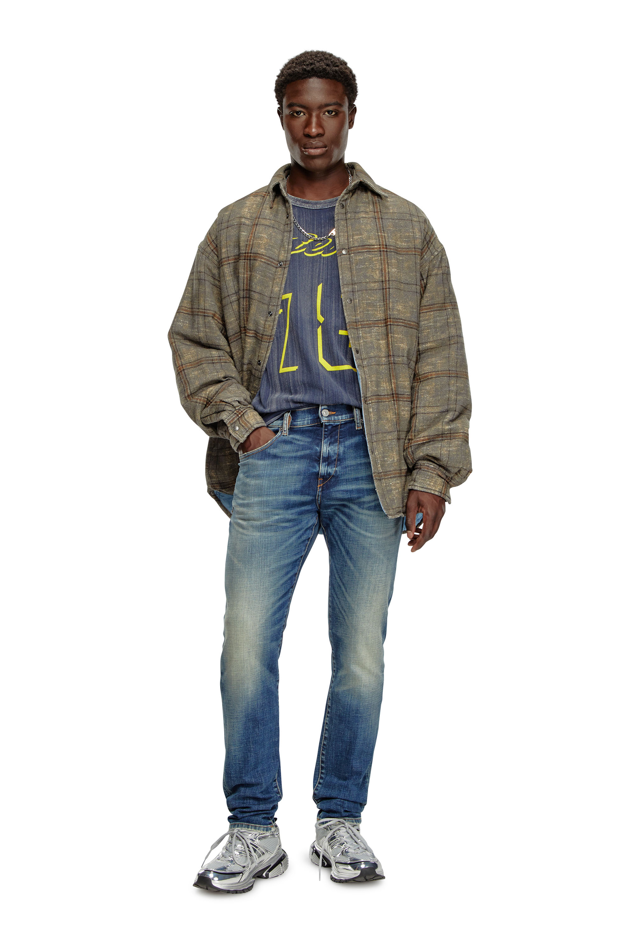 Diesel - Slim Jeans 2019 D-Strukt 09J50, Hombre Slim Jeans - 2019 D-Strukt in Azul marino - Image 2