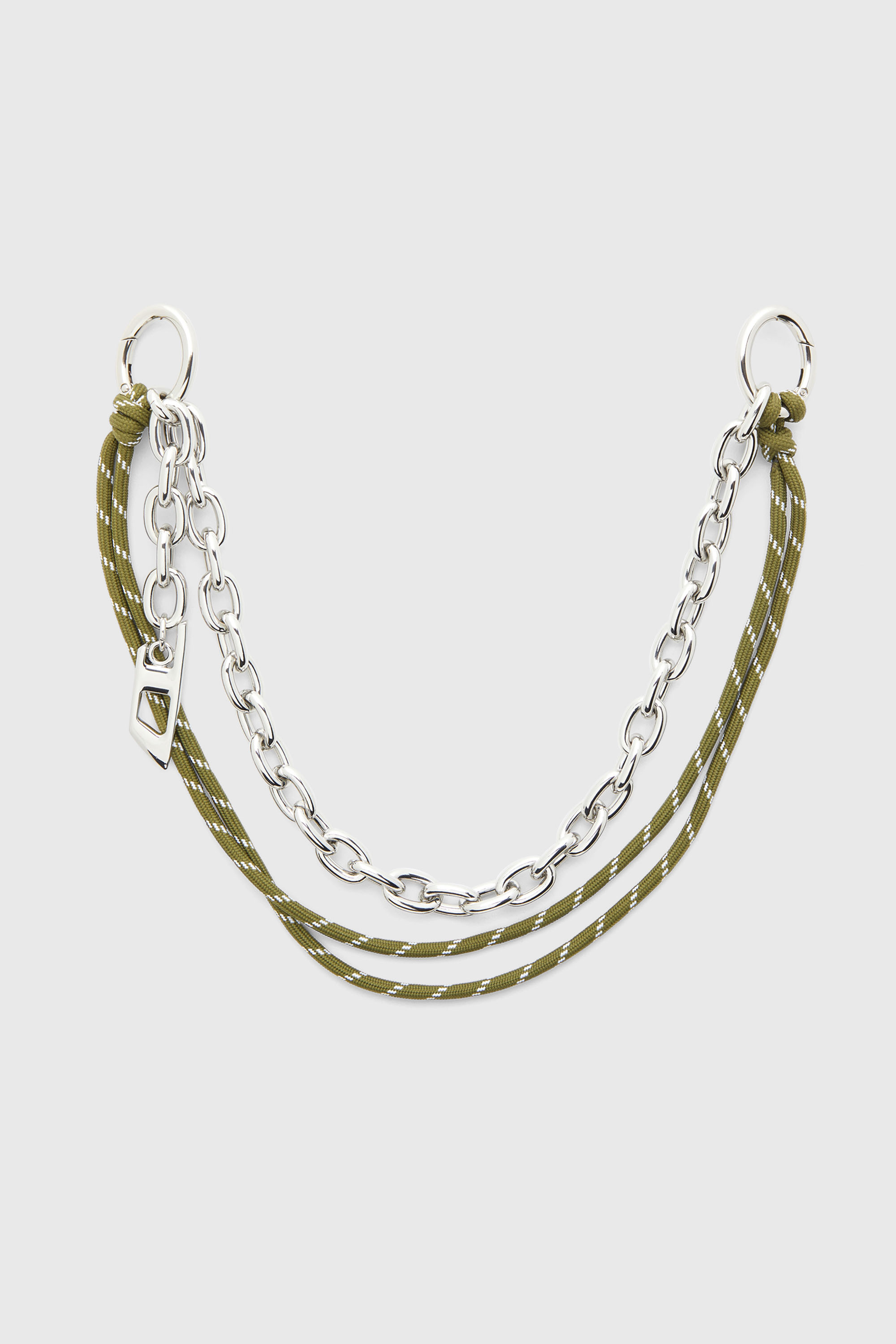 Diesel - CHAIN-D L, Encanto en cadena y cuerda Unisex in Plateado - 1