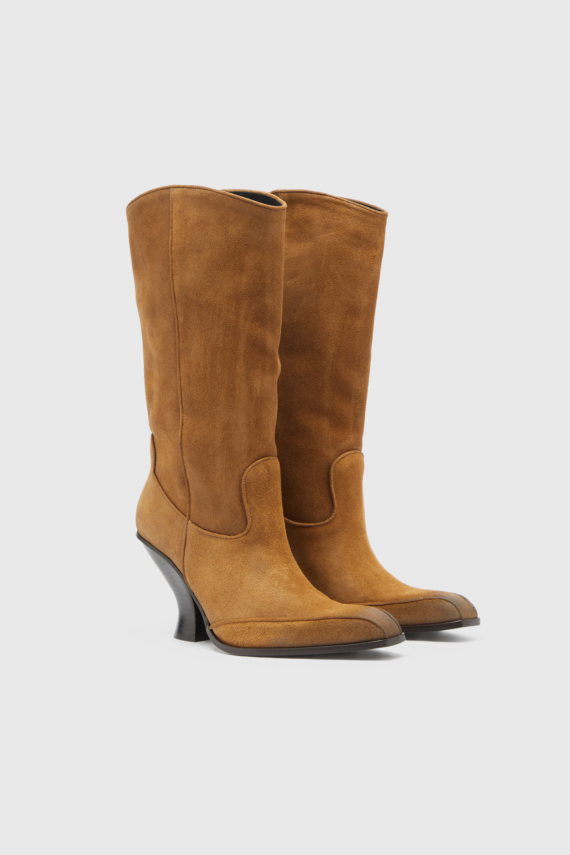 Diesel - D-LUFFY-75-TUBE, D-Luffy - Botas altas de ante Mujer in Marr&oacute;n - 2