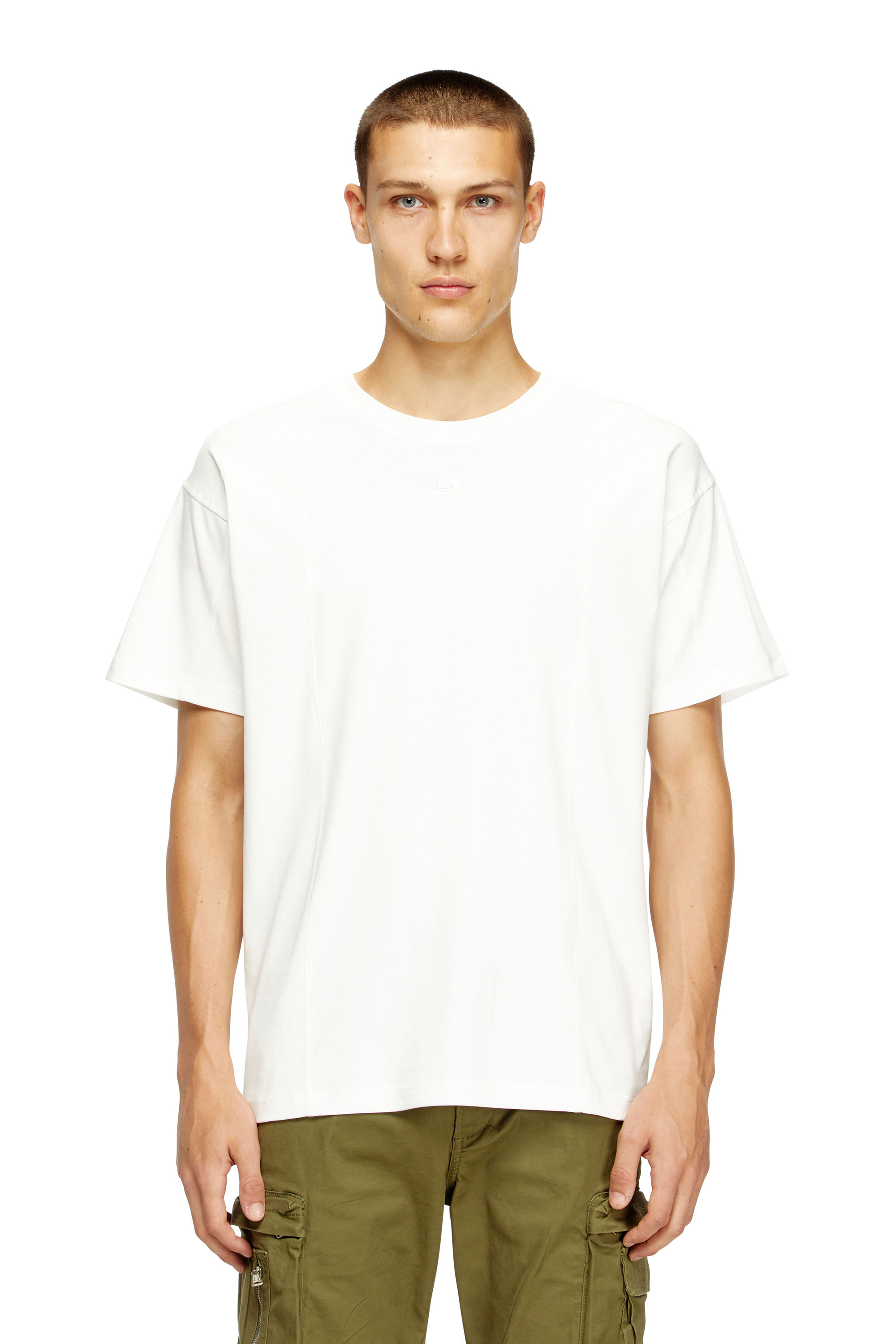 Diesel - T-NORM-INT, Camiseta de manga corta con paneles Hombre in Blanco - 1