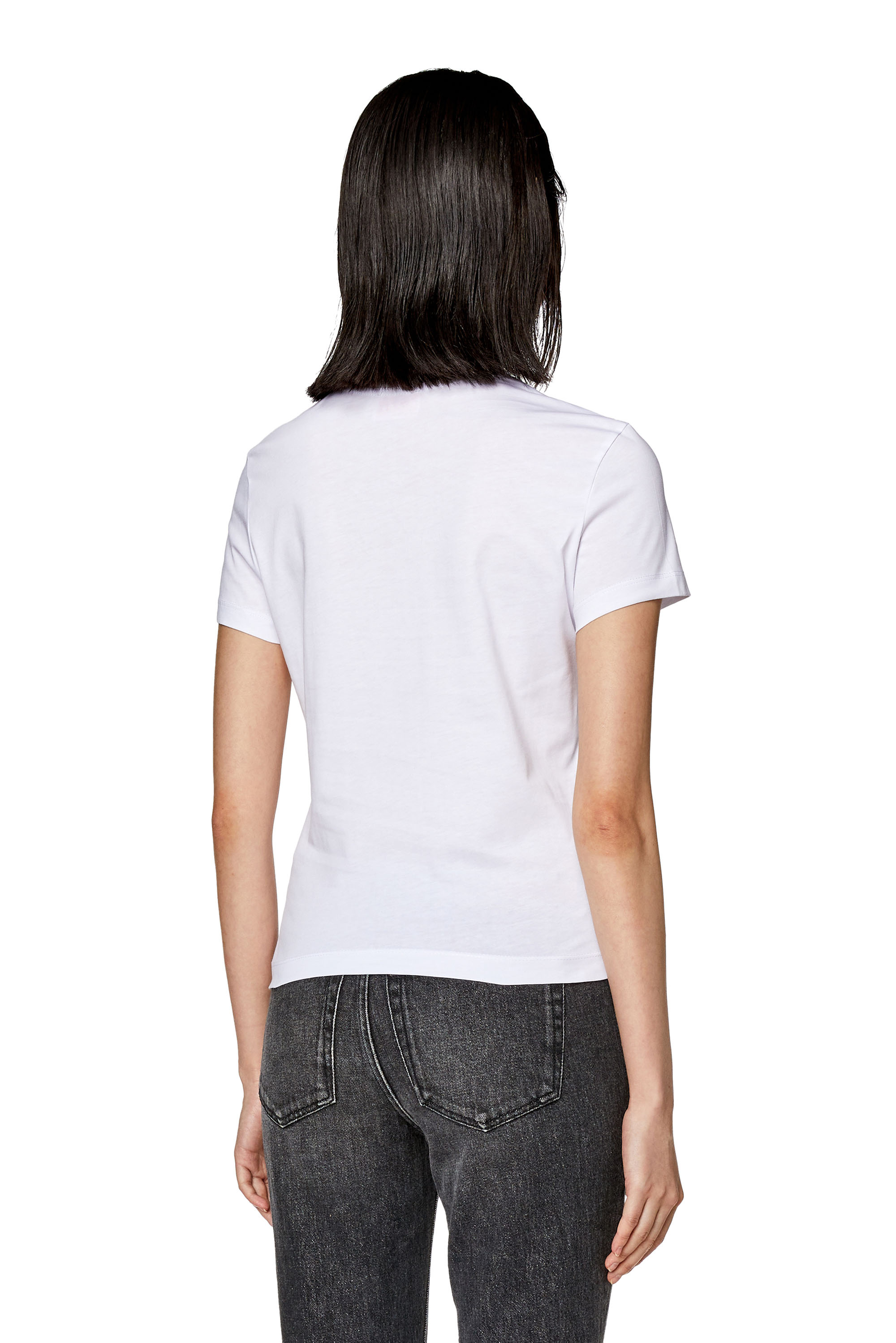 Diesel - T-SLI-DIV, Camiseta con parches Diesel Mujer in Blanco - 4