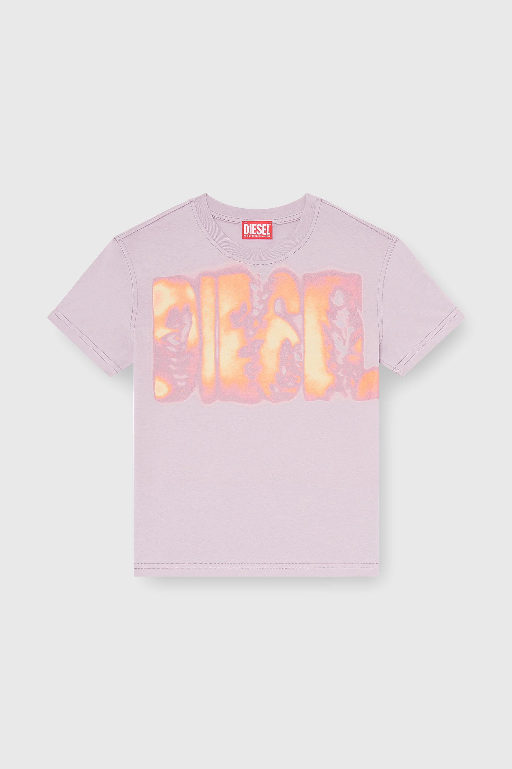 Diesel - T-ILA-AA3, Camiseta slim de punto con estampado gr&aacute;fico Mujer in Morado - 2