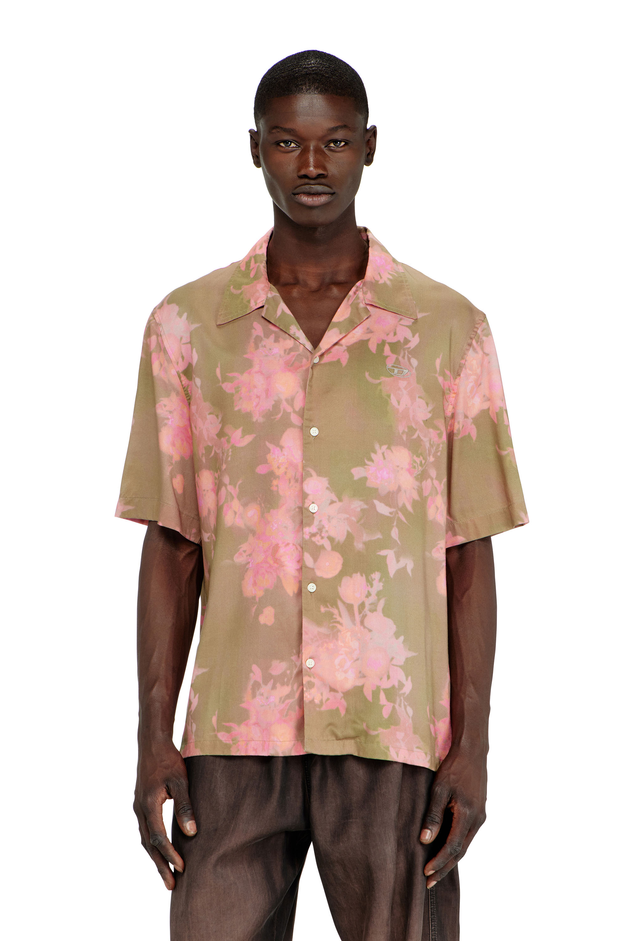 Diesel - S-BRAD-QMCE, Camisa de lyocell con estampado floral integral Hombre in ToBeDefined - 1