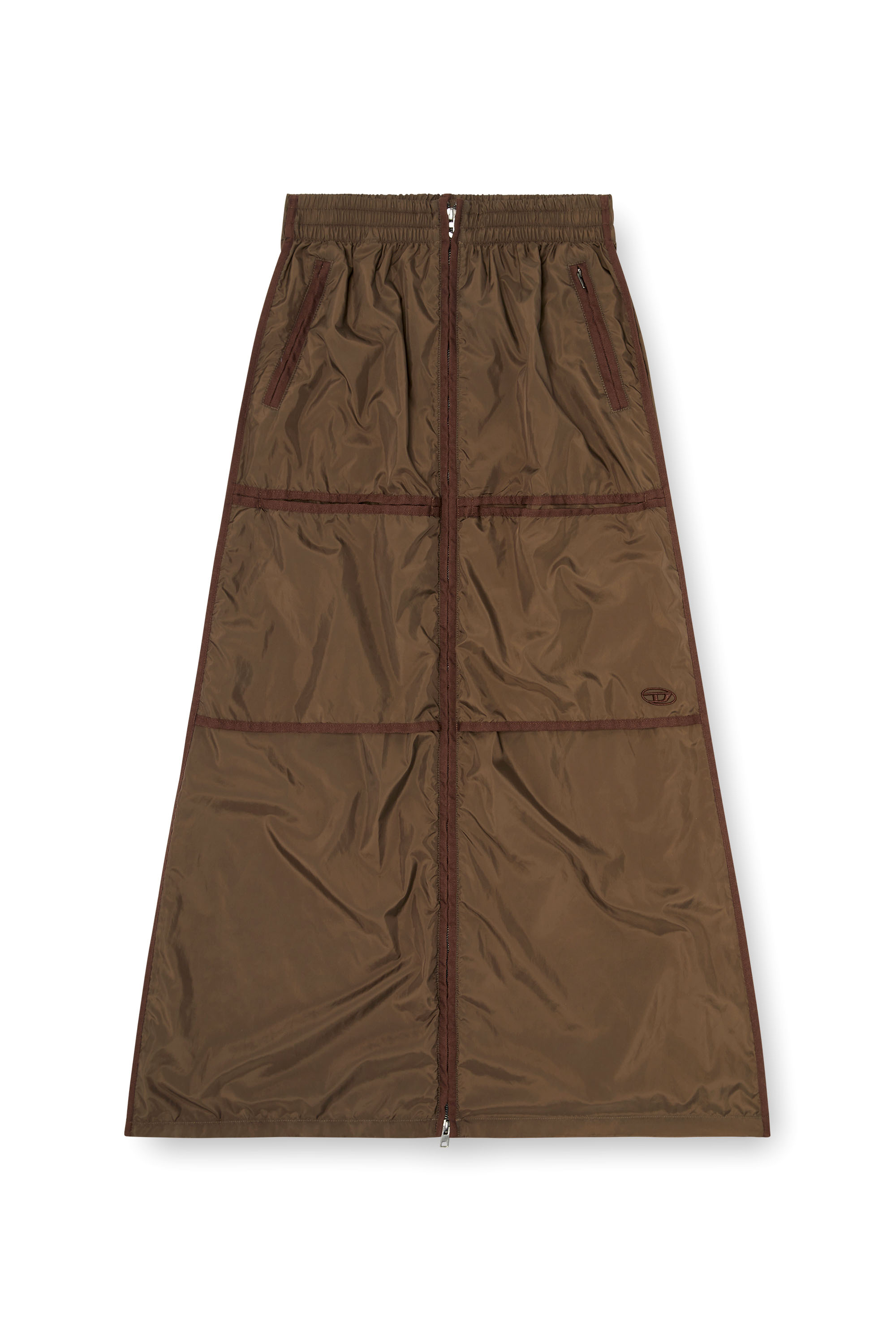 Diesel - O-HYTON, Falda maxi tipo windbreaker con cremallera frontal Mujer in ToBeDefined - 4