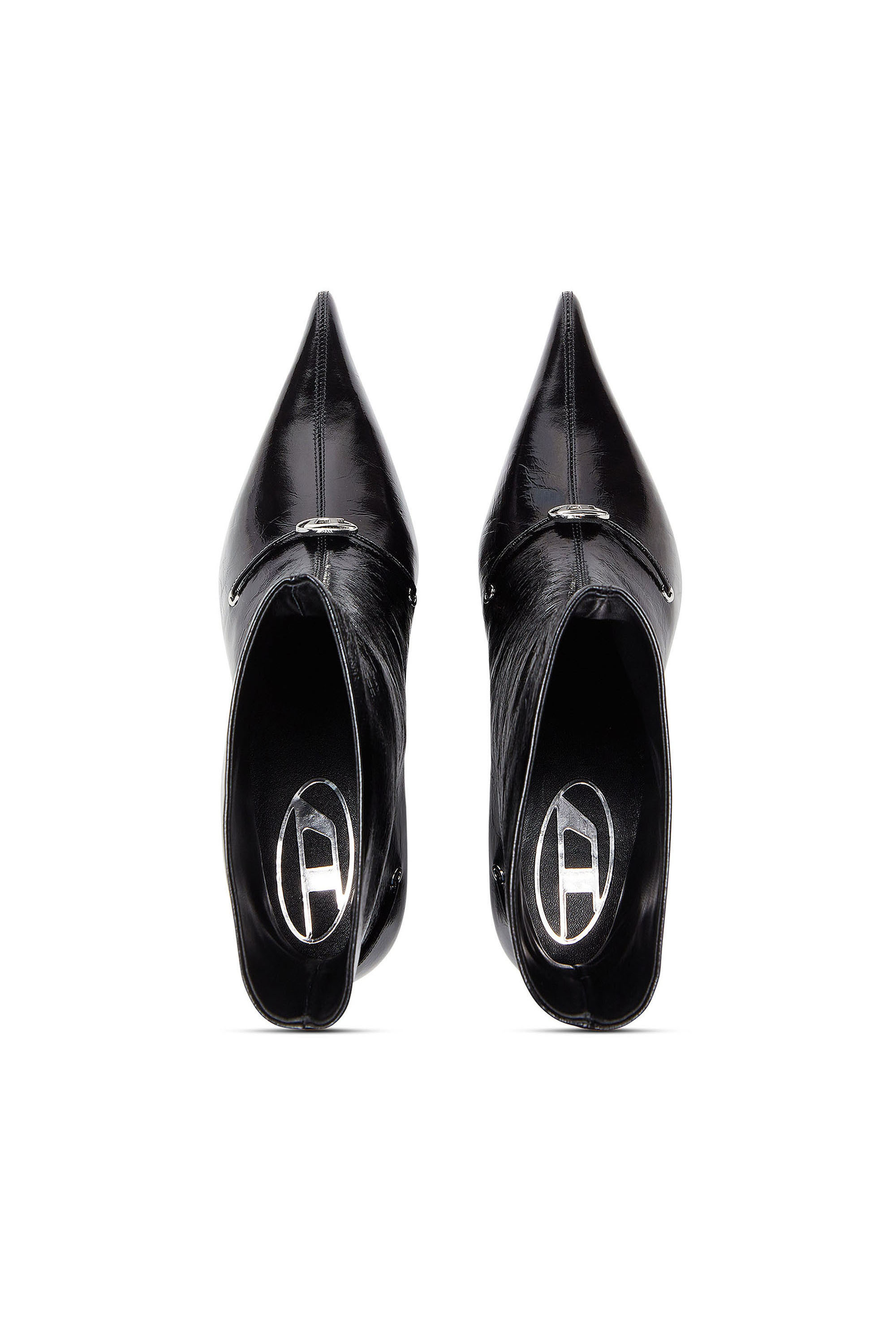 Diesel - D-JEWELS  40 TUBE, D-Ten&Half - Botines de cuero naplak Mujer in Negro - 5