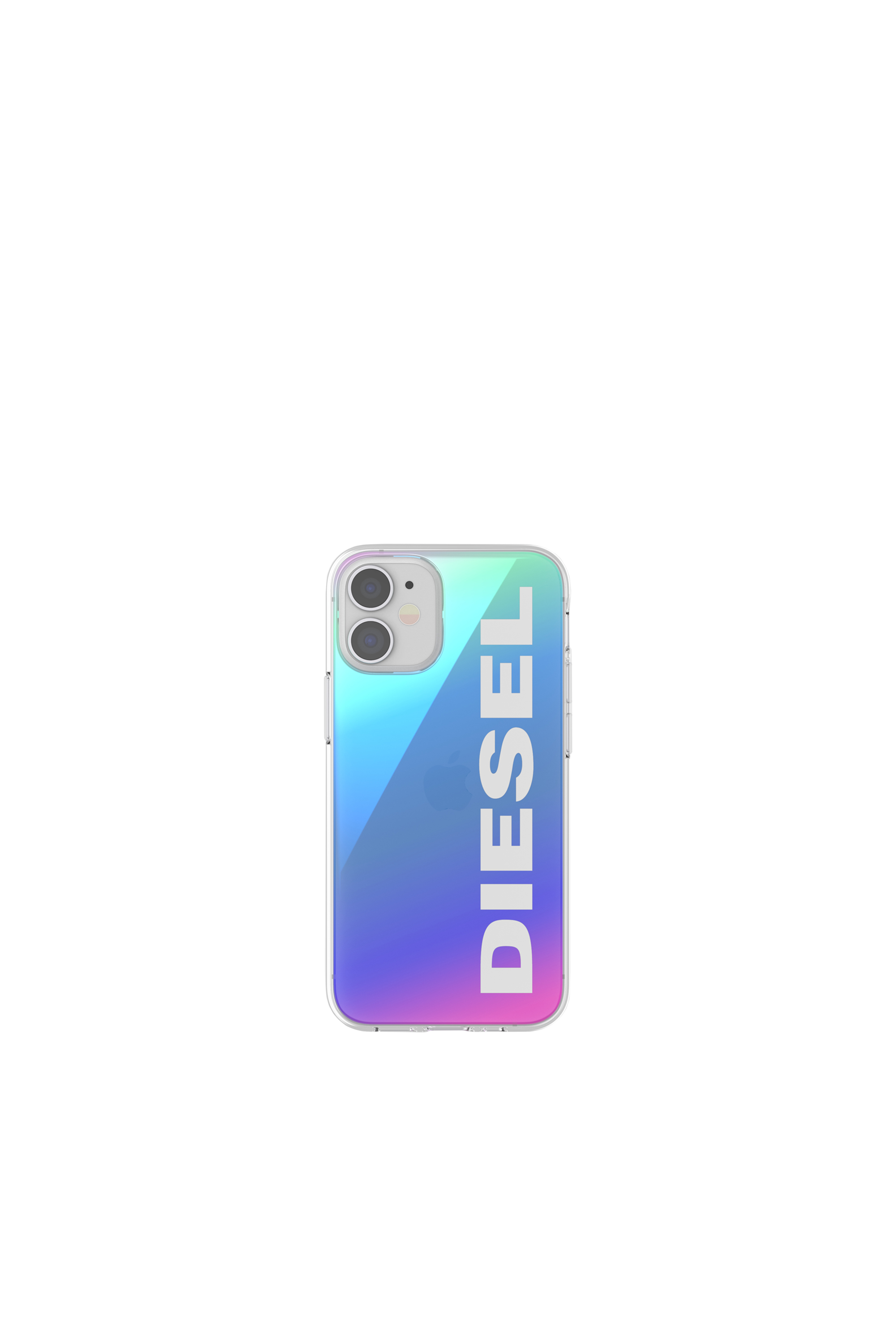 Diesel - 43526 STANDARD CASE, Funda hologr&aacute;fica de TPUcon logo blanco por iPhone 12 Mini Unisex in Multicolor - 2