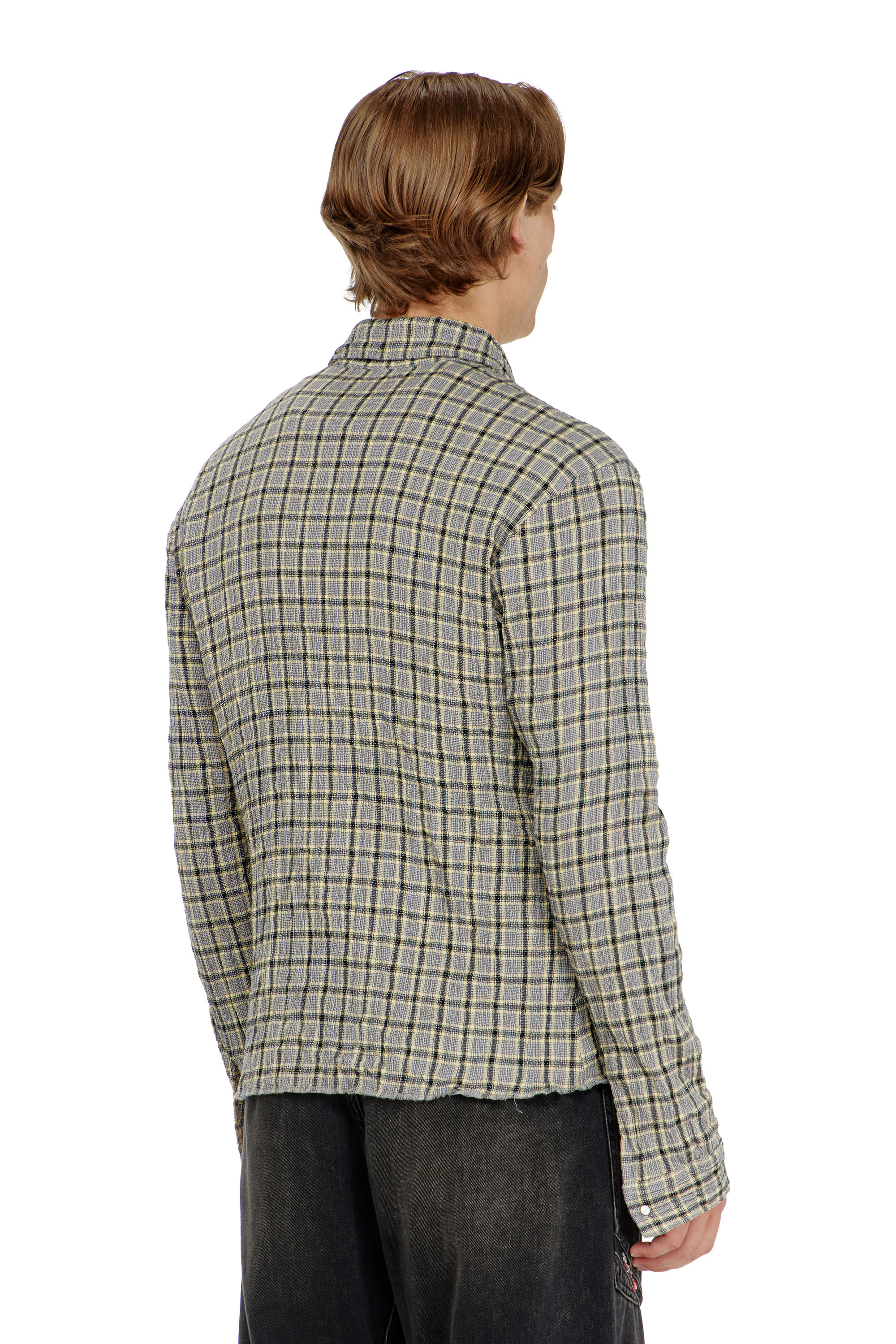 Diesel - S-SEERK, Camisa de cuadros con efecto seersucker Hombre in ToBeDefined - 4