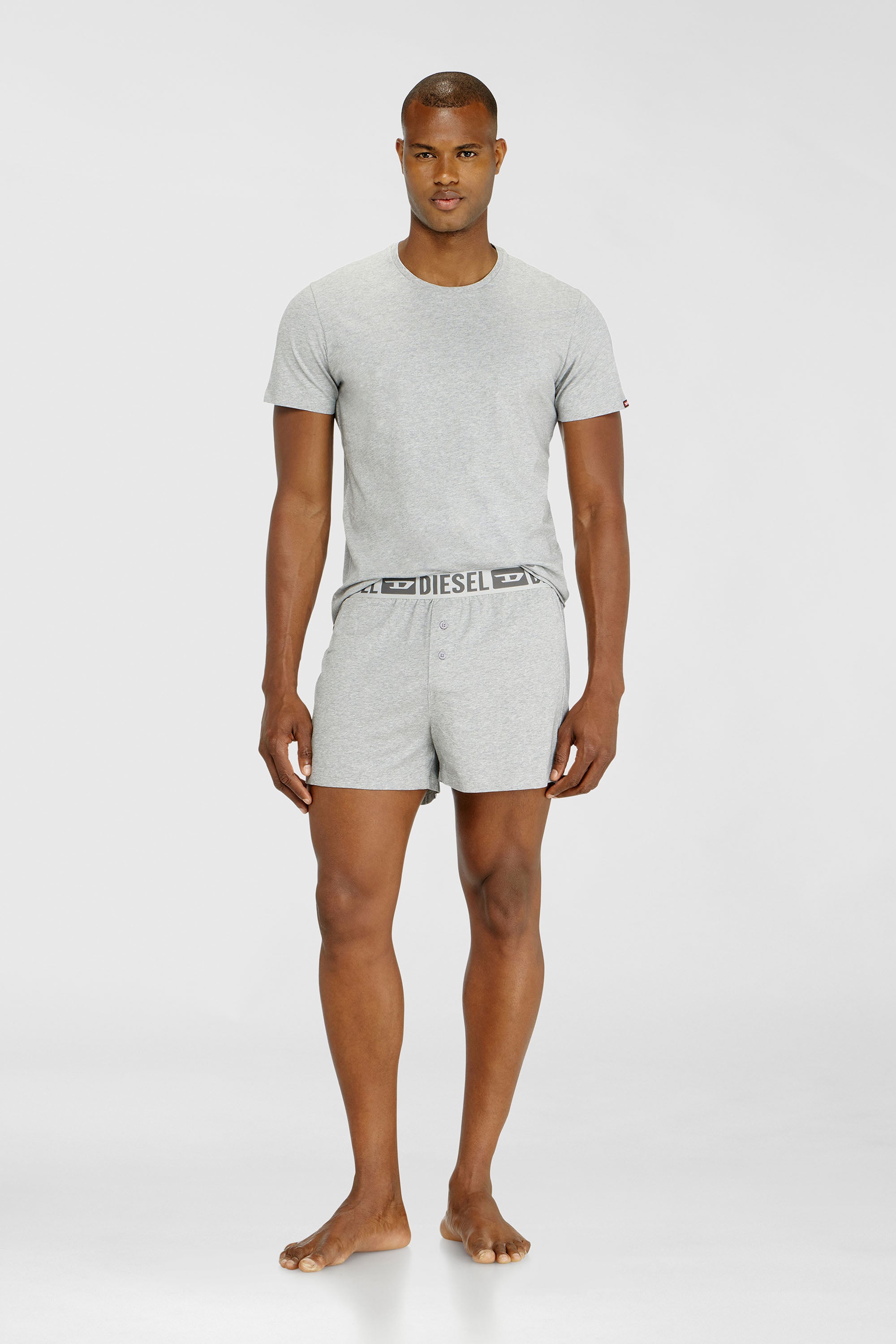 Diesel - STARKIE-D-CORE-2PACK, Paquete de dos b&oacute;xers de algod&oacute;n stretch Hombre in Gris - 2