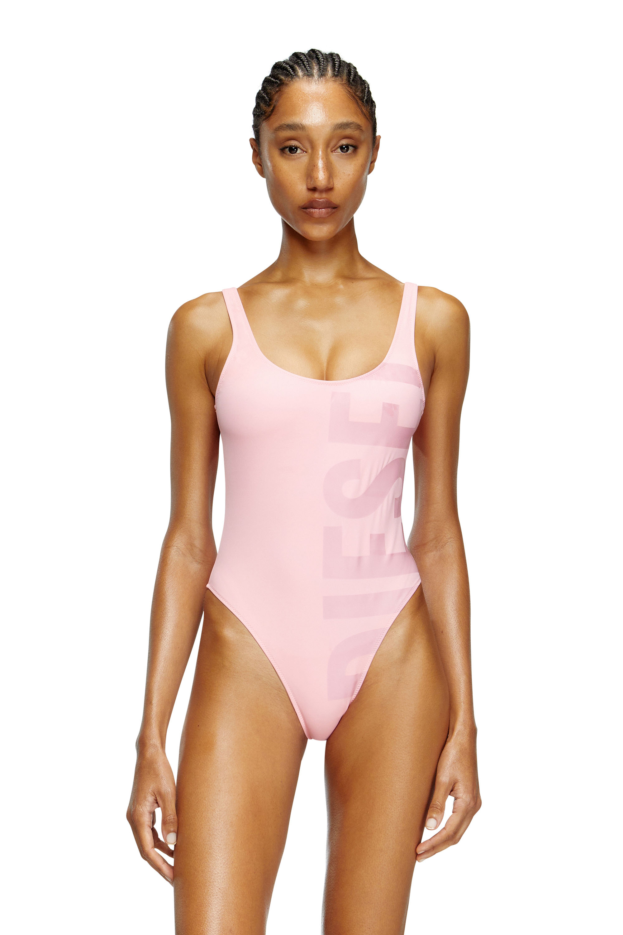 Diesel - BFSW-KYLIA, Bañador con estampado Diesel grande Mujer in Rosa - 1
