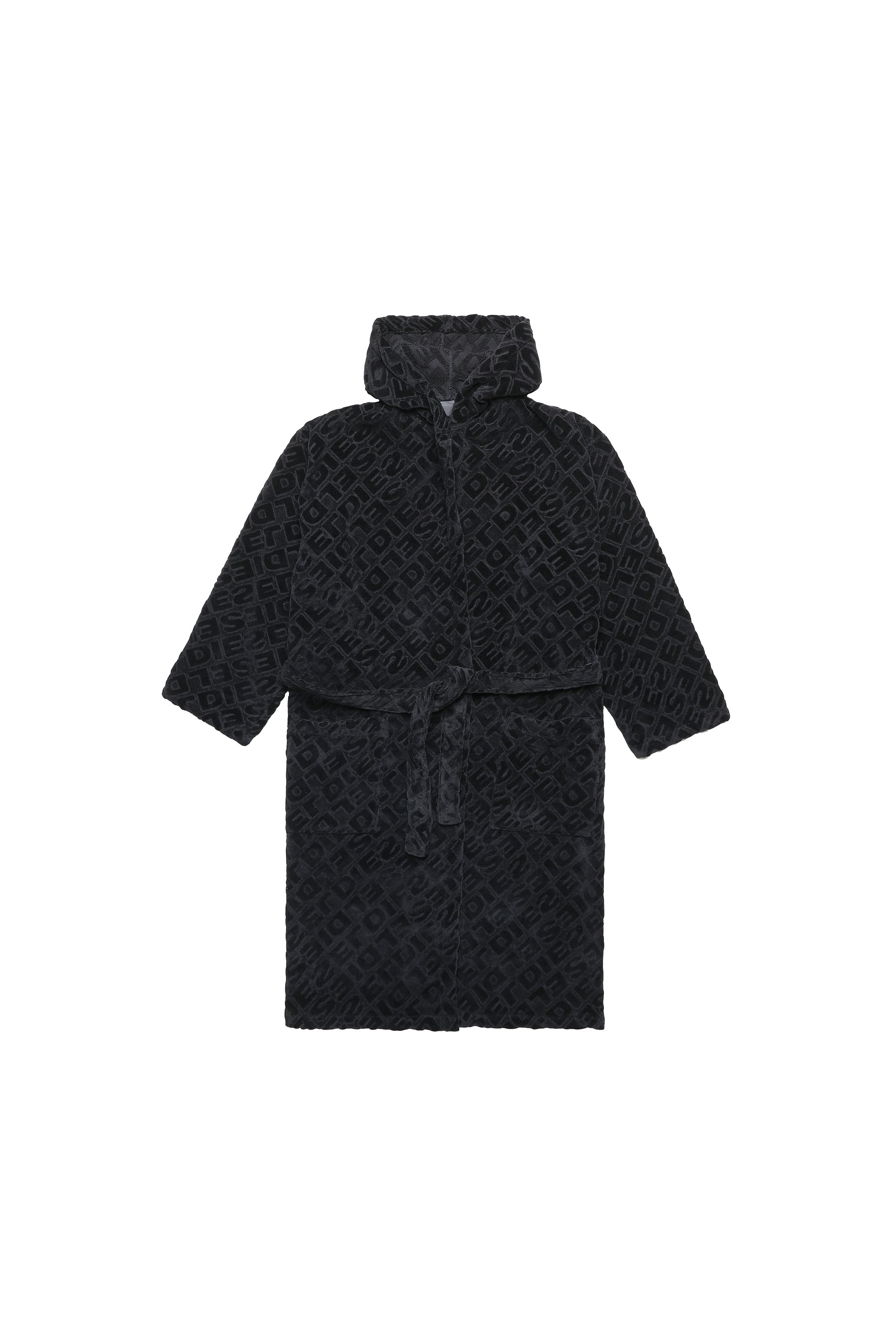 Diesel - ACC  3DLOGO     CAP XXL, Bata de baño con capucha 3D LOGO, XXL Unisex in Negro - 2