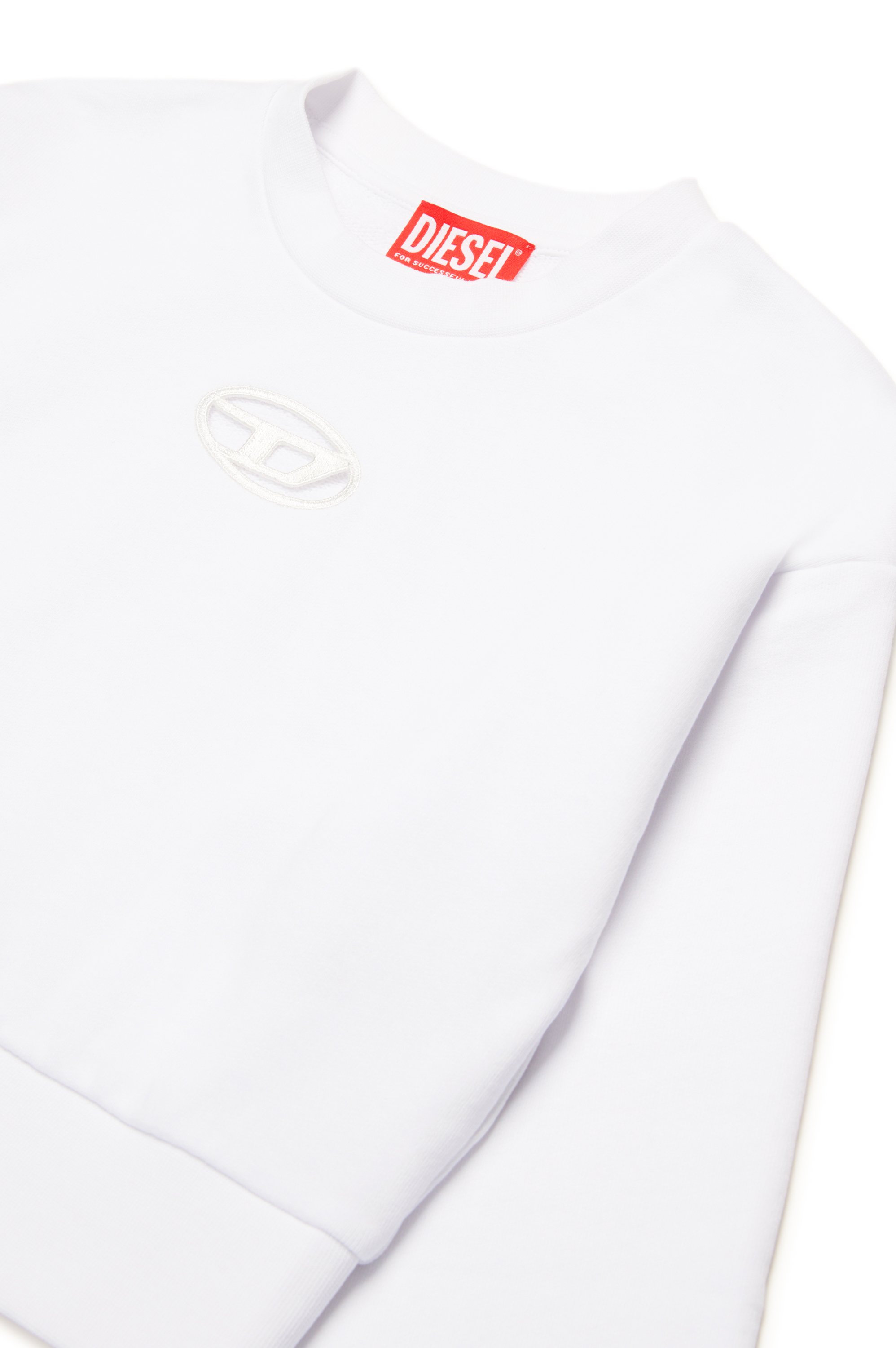 Diesel - STRASLIUM, Sudadera con recorte Oval D Mujer in Blanco - 3