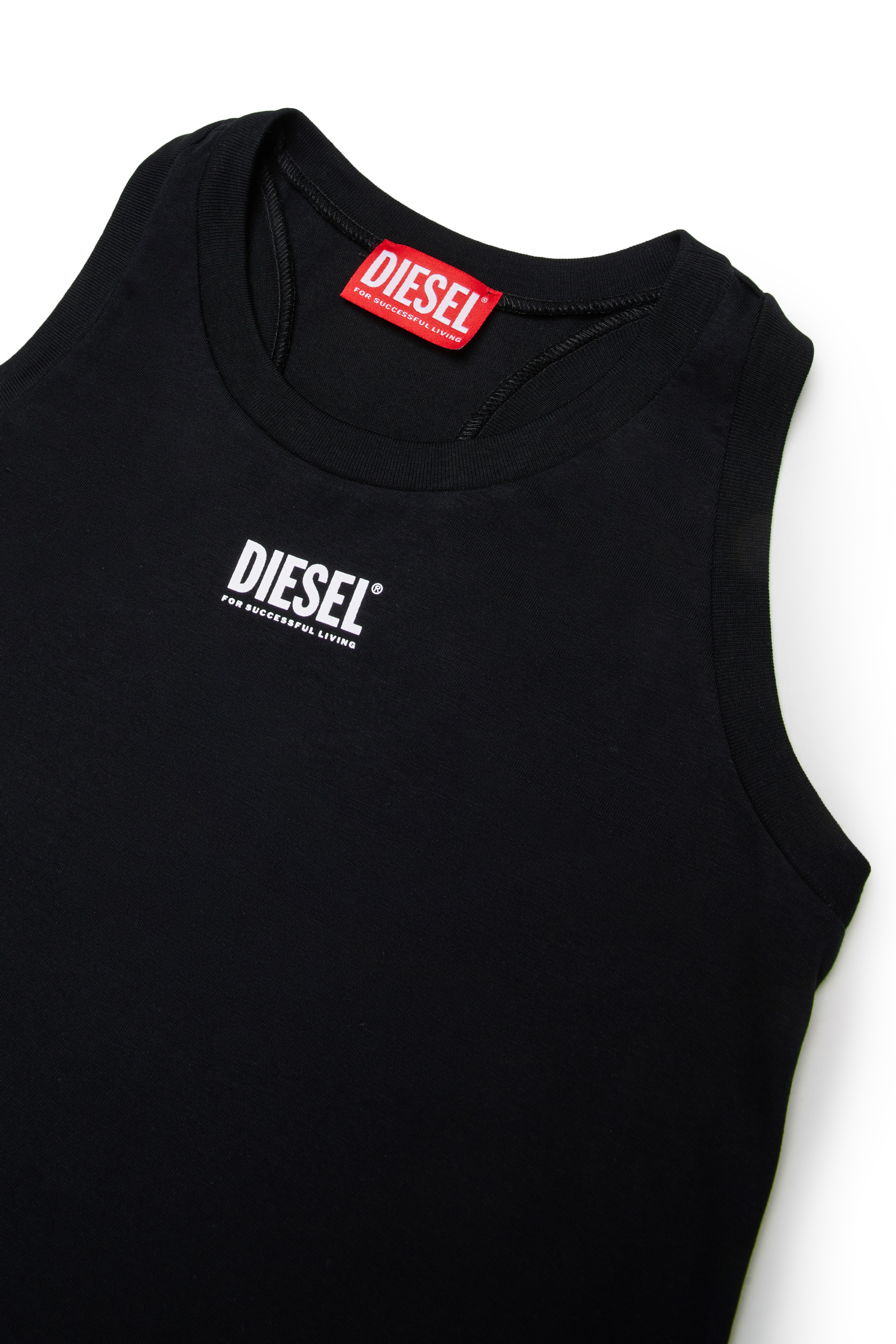 Diesel - MCUNDY, Vestido playero con estampado de logotipo Mujer in Negro - 3